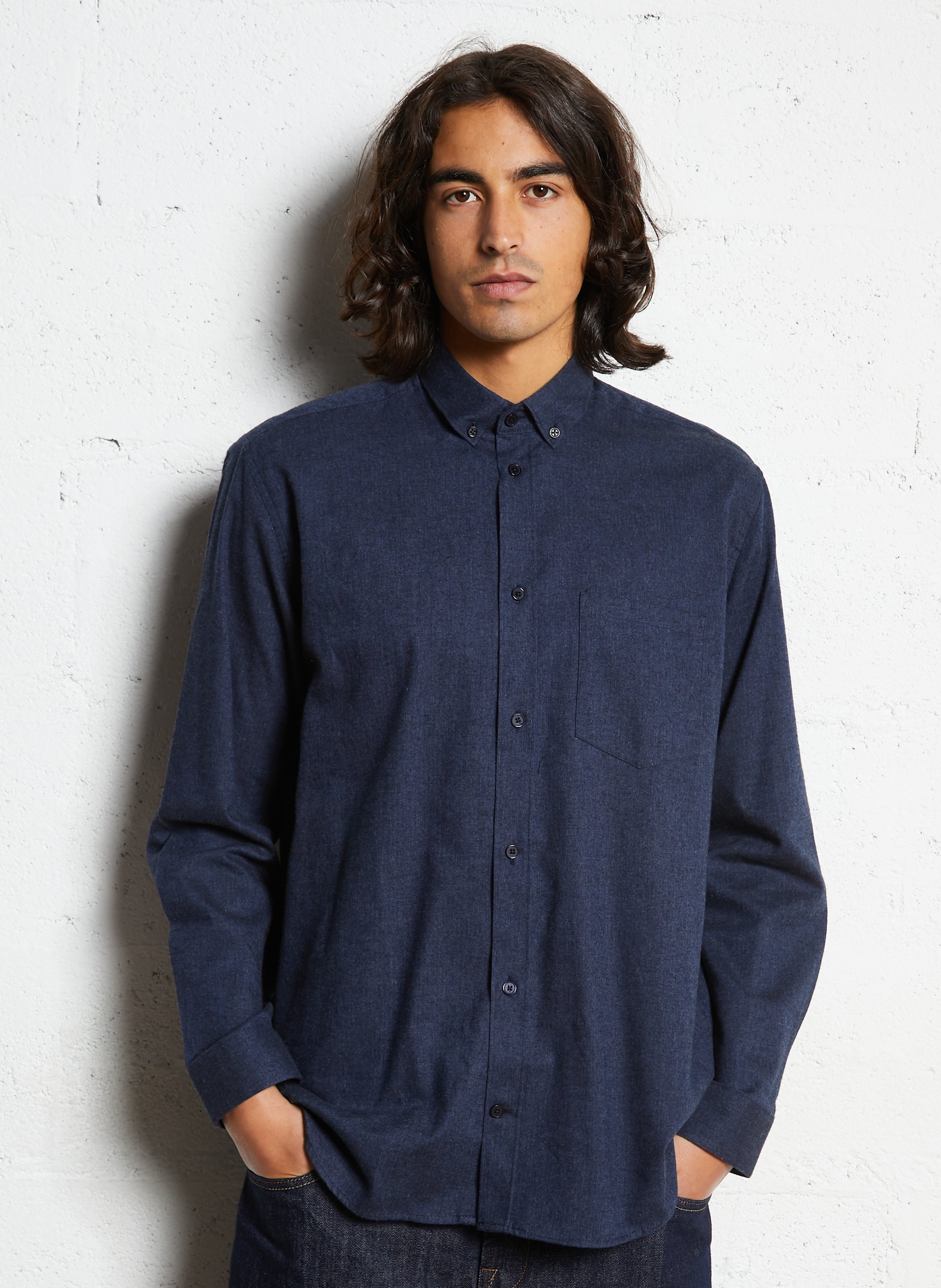 Dakota regular-fit cotton shirt AU PRINTEMPS PARIS Blue