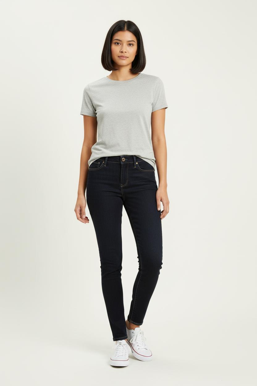 Cropped slim jeans with studs LEVI'S - Seconde main Blue