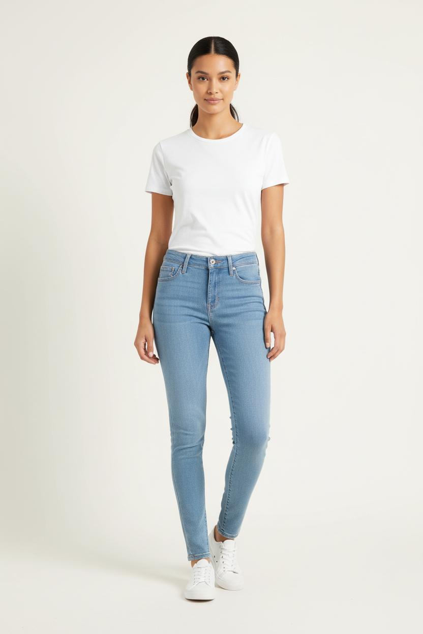 Cropped slim jeans with studs LEVI'S - Seconde main Blue