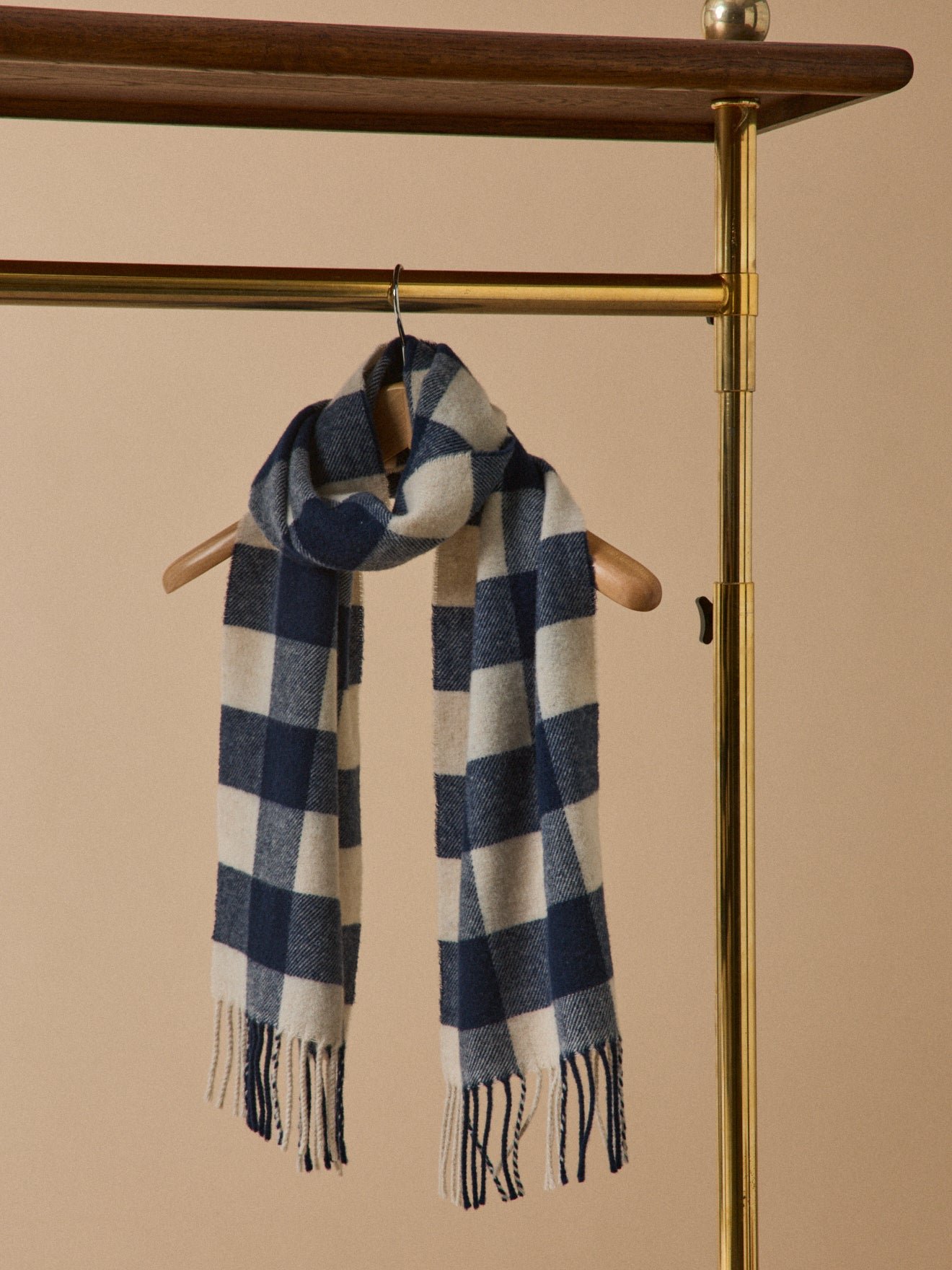 Wool plaid scarf CYRILLUS Blue