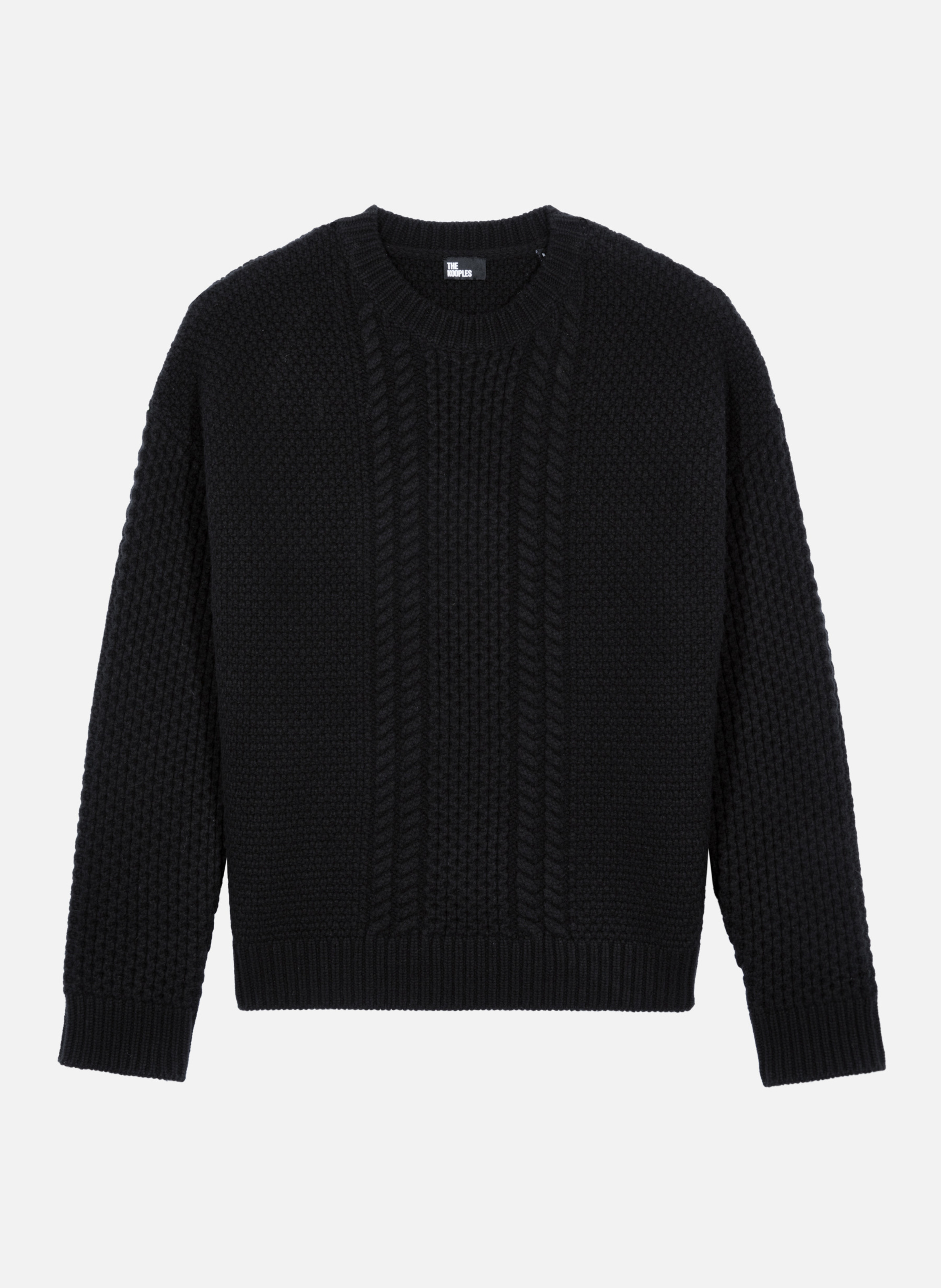 Wool cable sweater THE KOOPLES Black