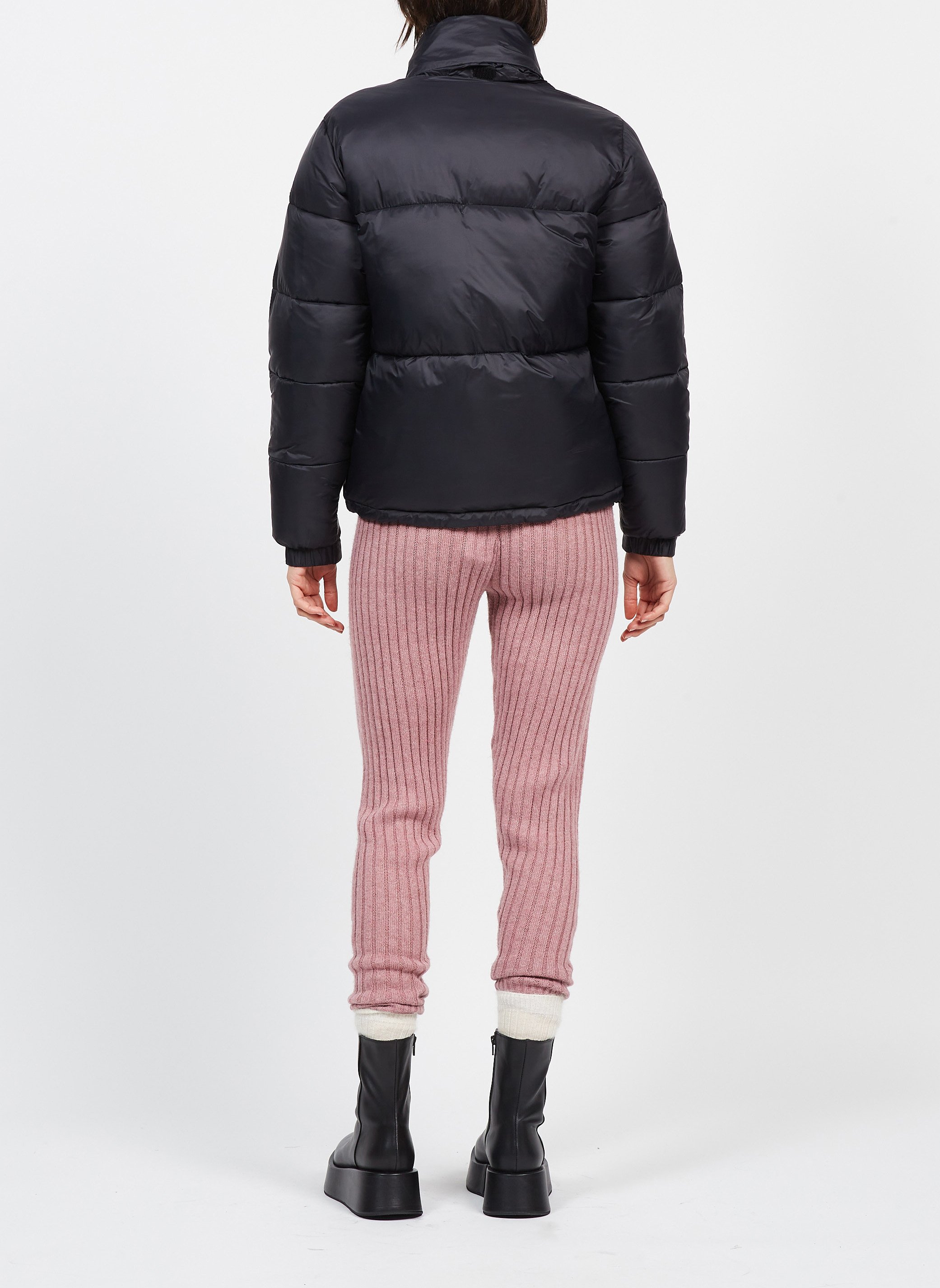 Doudoune droite col montant SCHOTT Noir