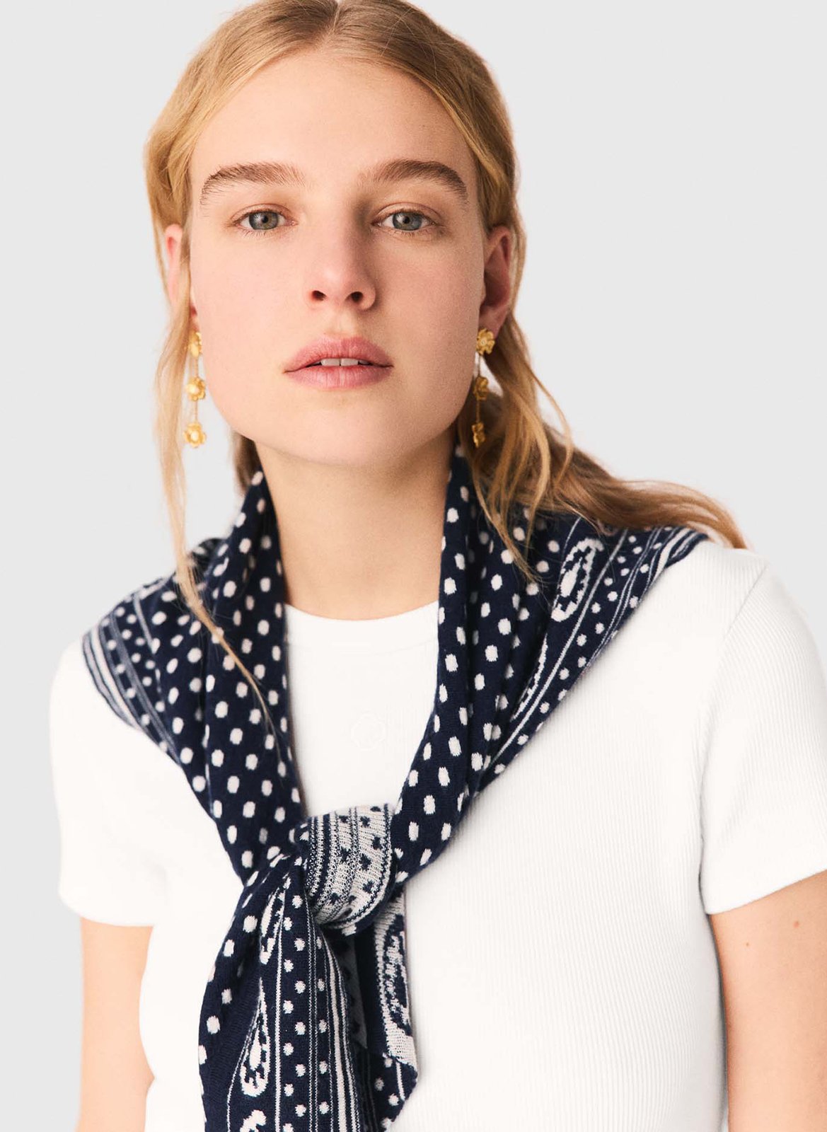 Boucles d'oreilles fleurs MAJE Doré