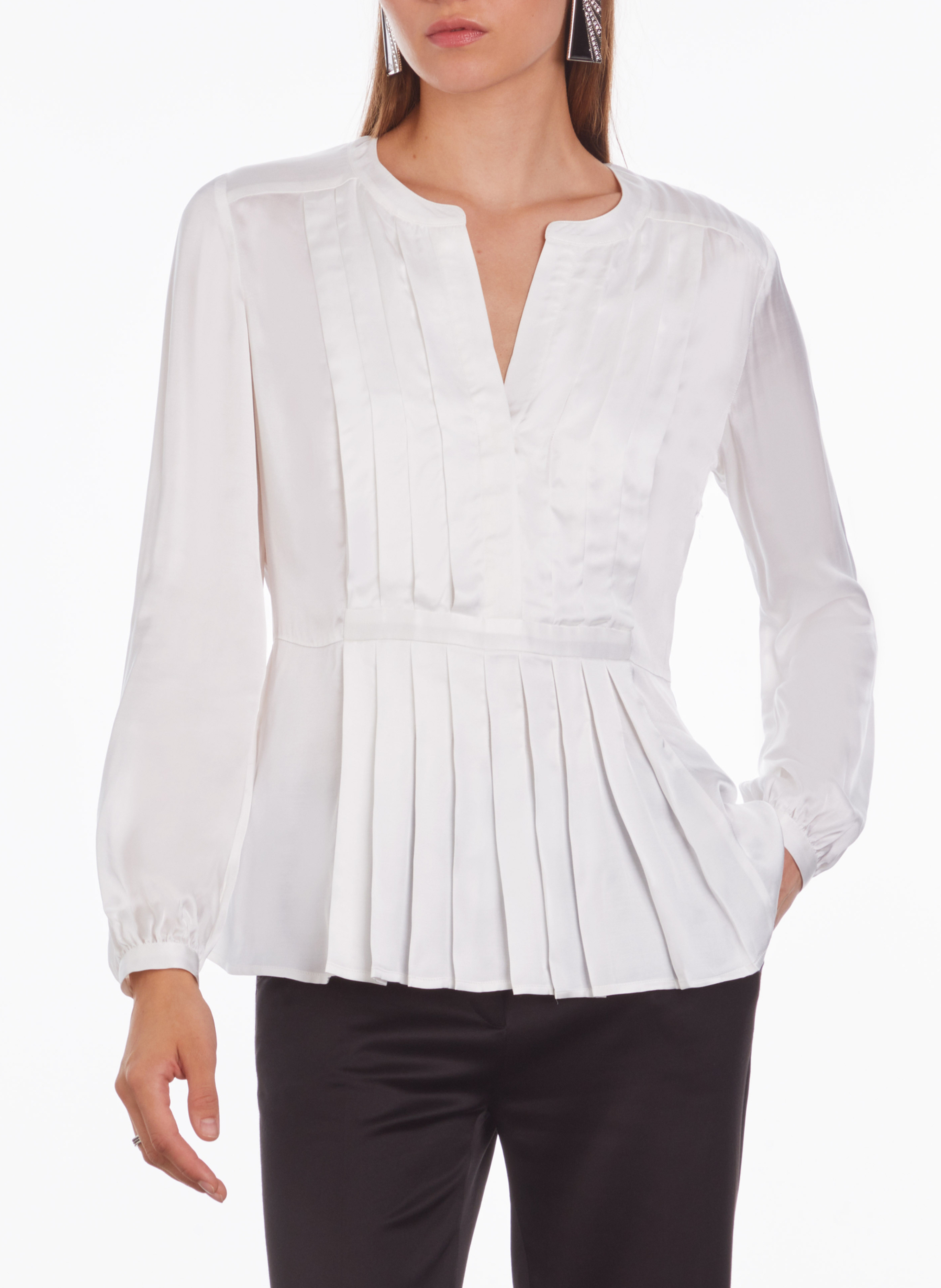 Pleated top with Tunisian collar THE KOOPLES Multicolored