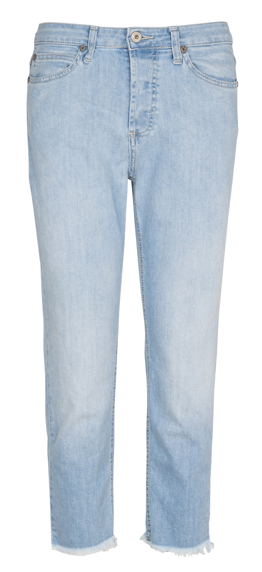 Girlfriend jeans van katoenmix PLEASE Blauw