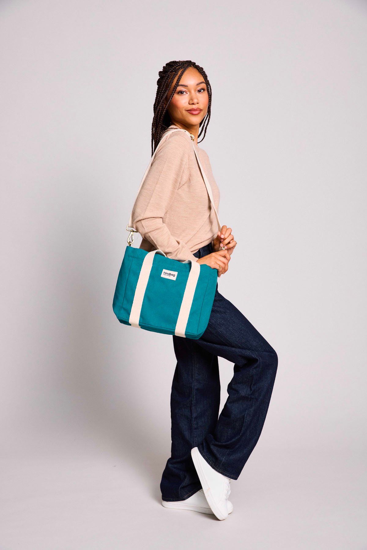 Cotton handbag HINDBAG Blue