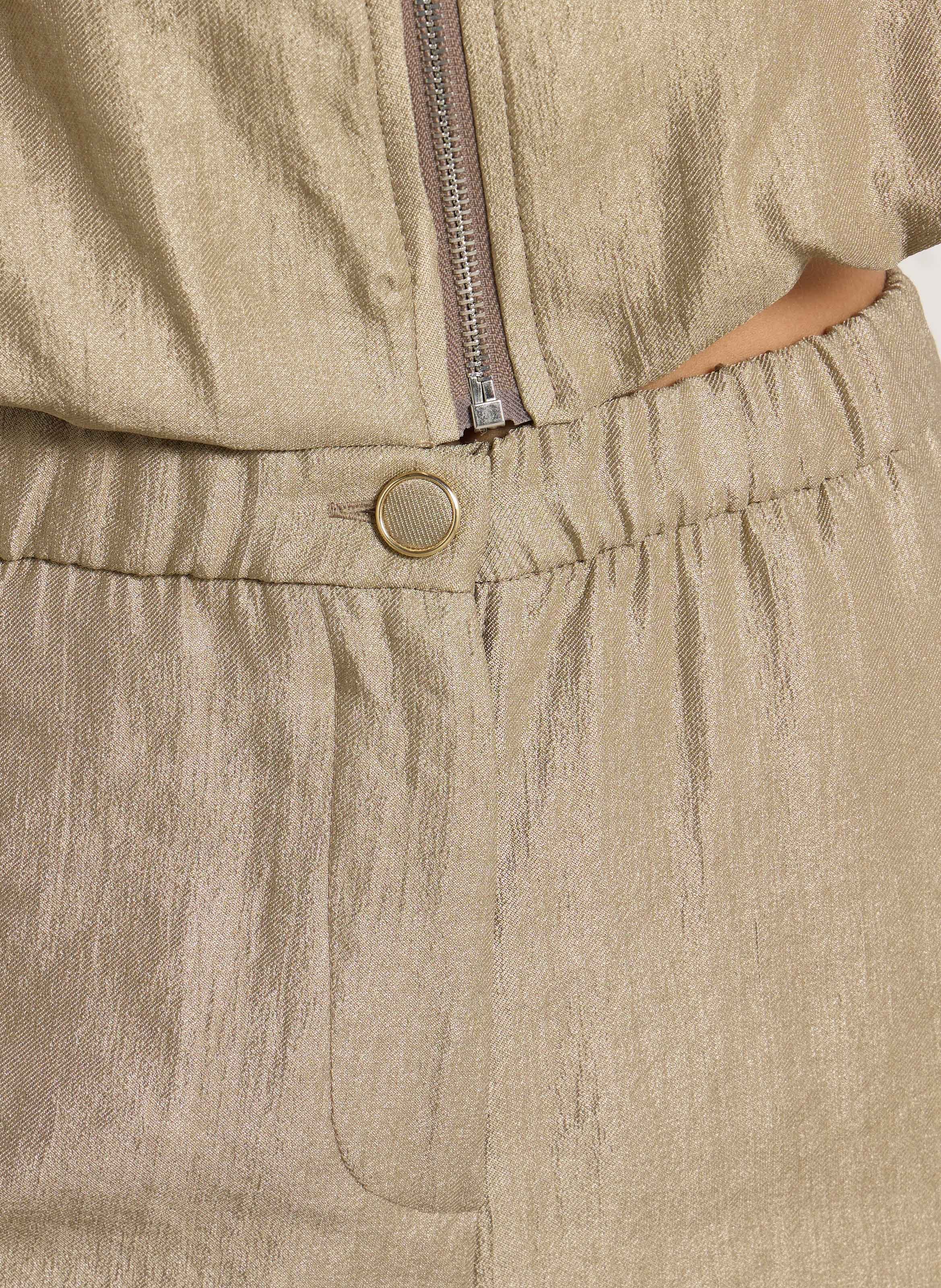 Pantalon large pailleté IMPERIAL Marron