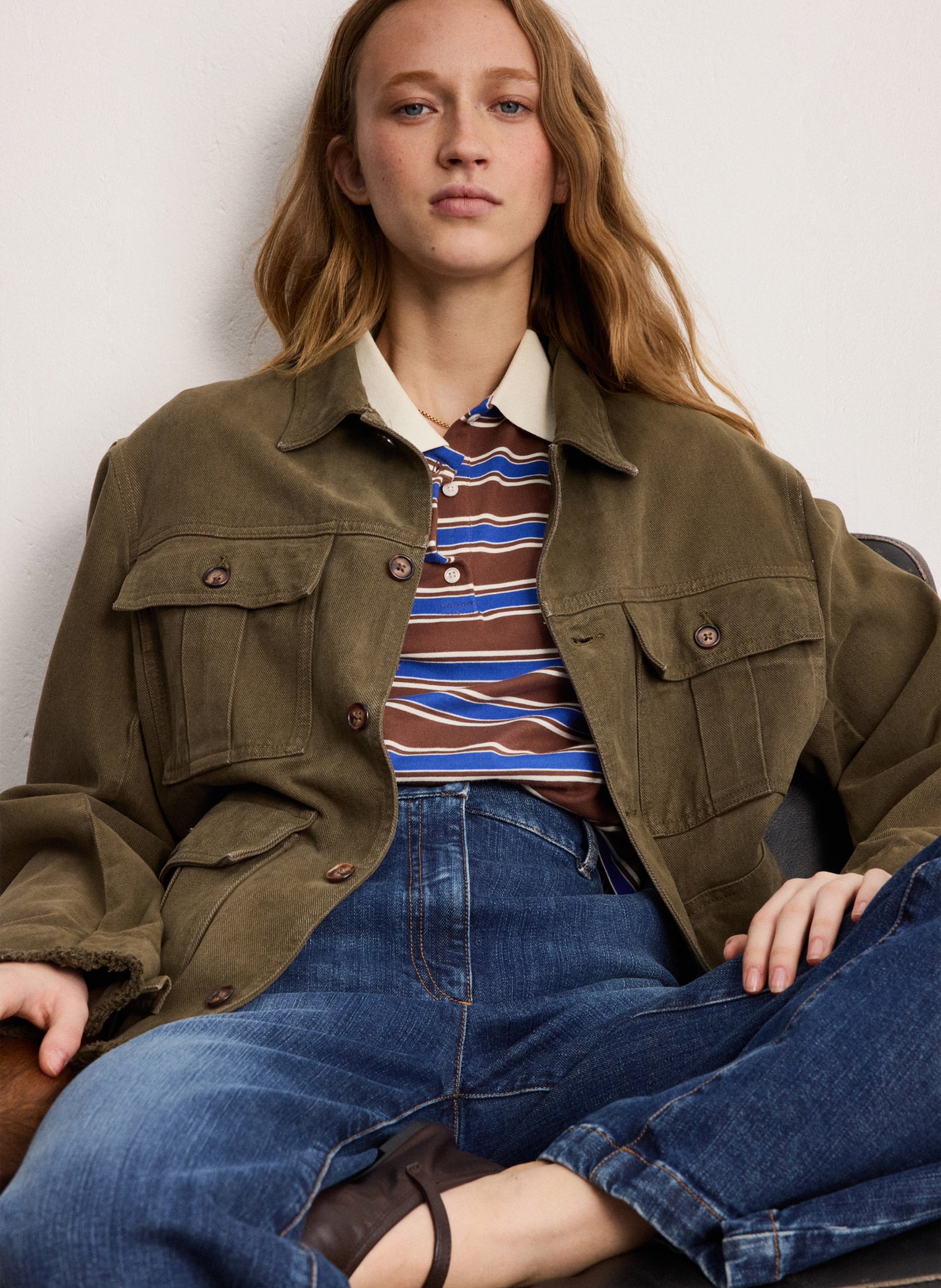 Blouson mit klassischem Kragen PABLO Khaki