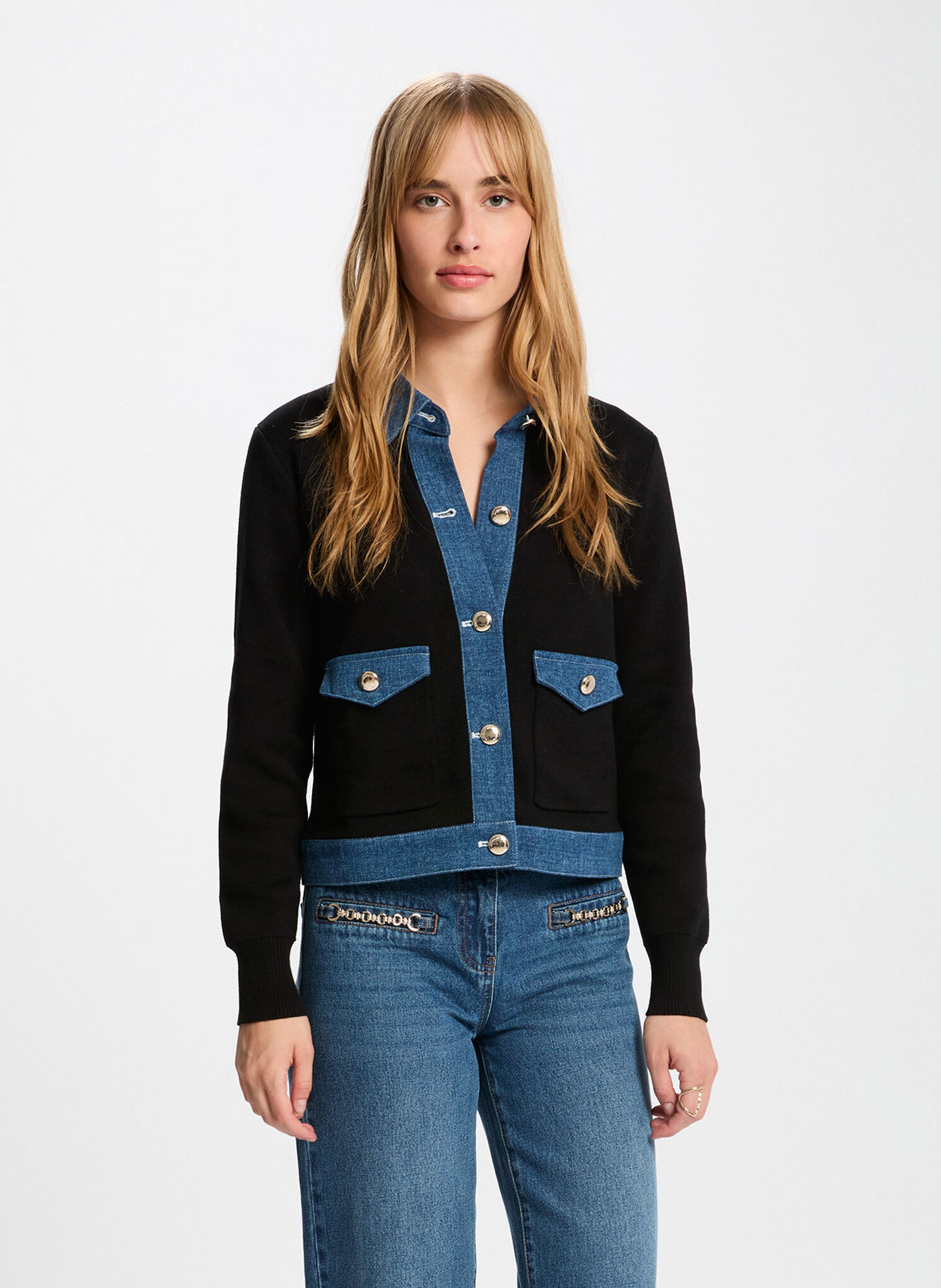 Striped fine knit cardigan MORGAN