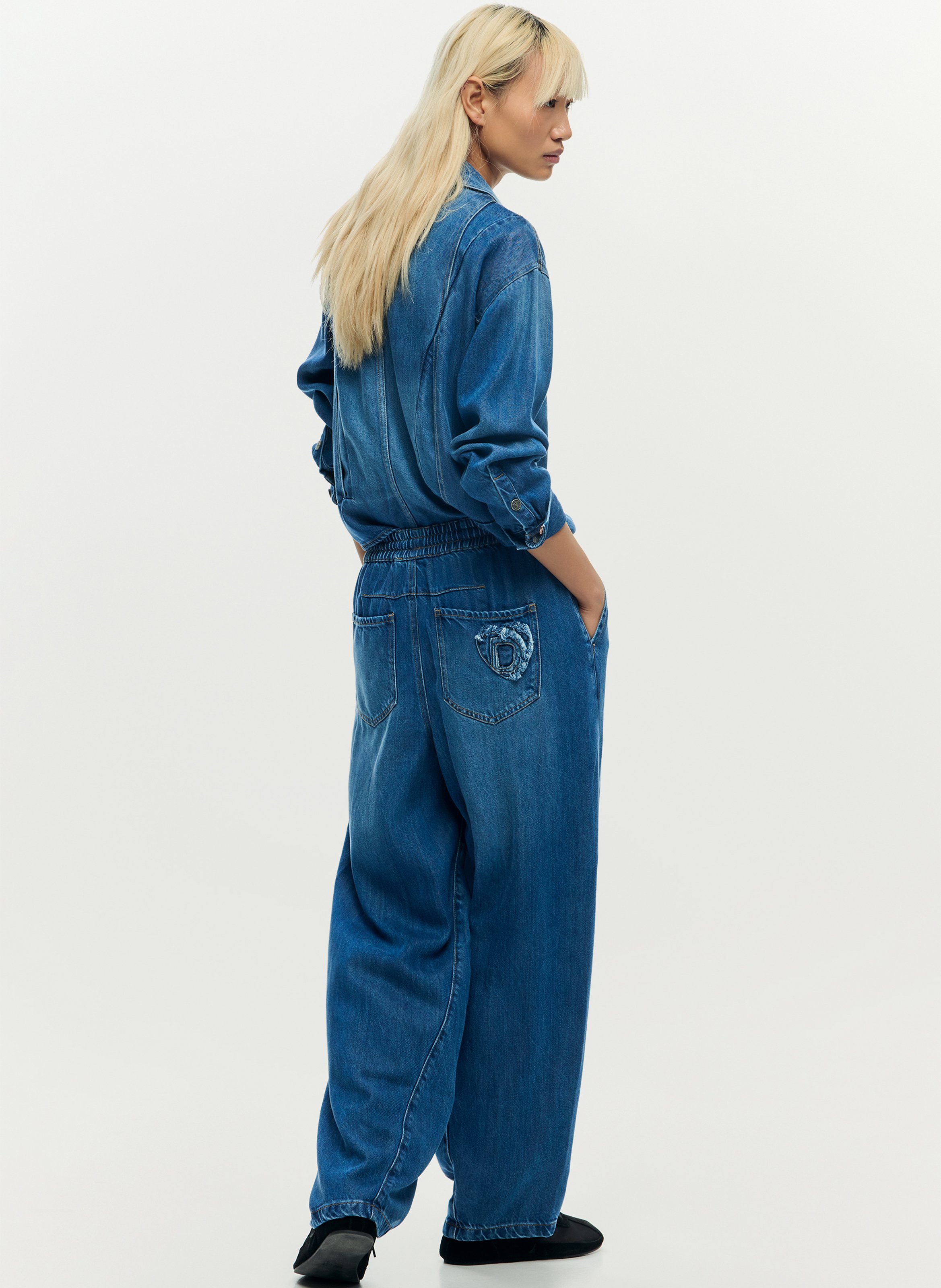 Chemise droite boutonnée en denim DESIGUAL Bleu