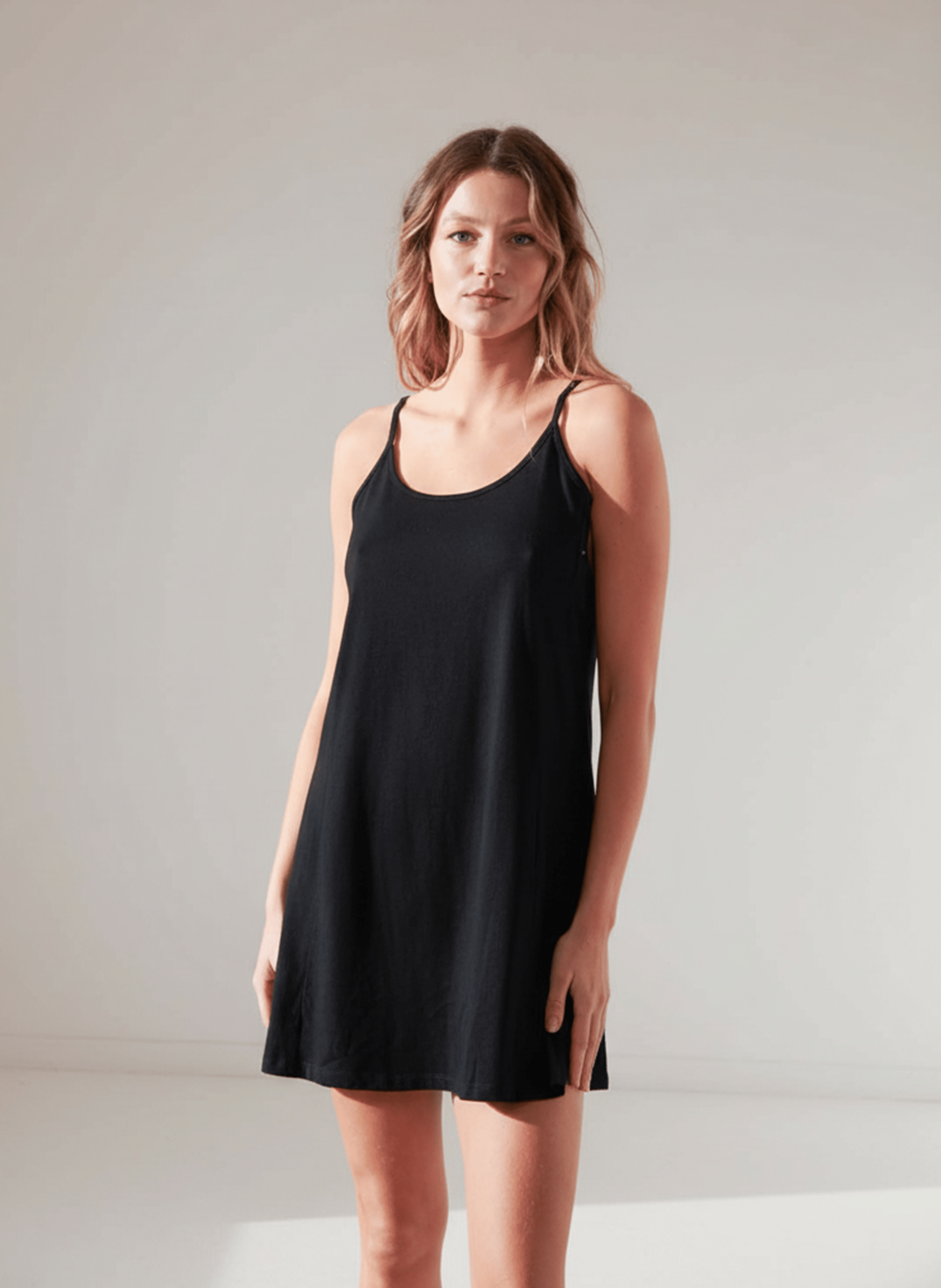 Top droit en coton bio WE ARE JOLIES Noir