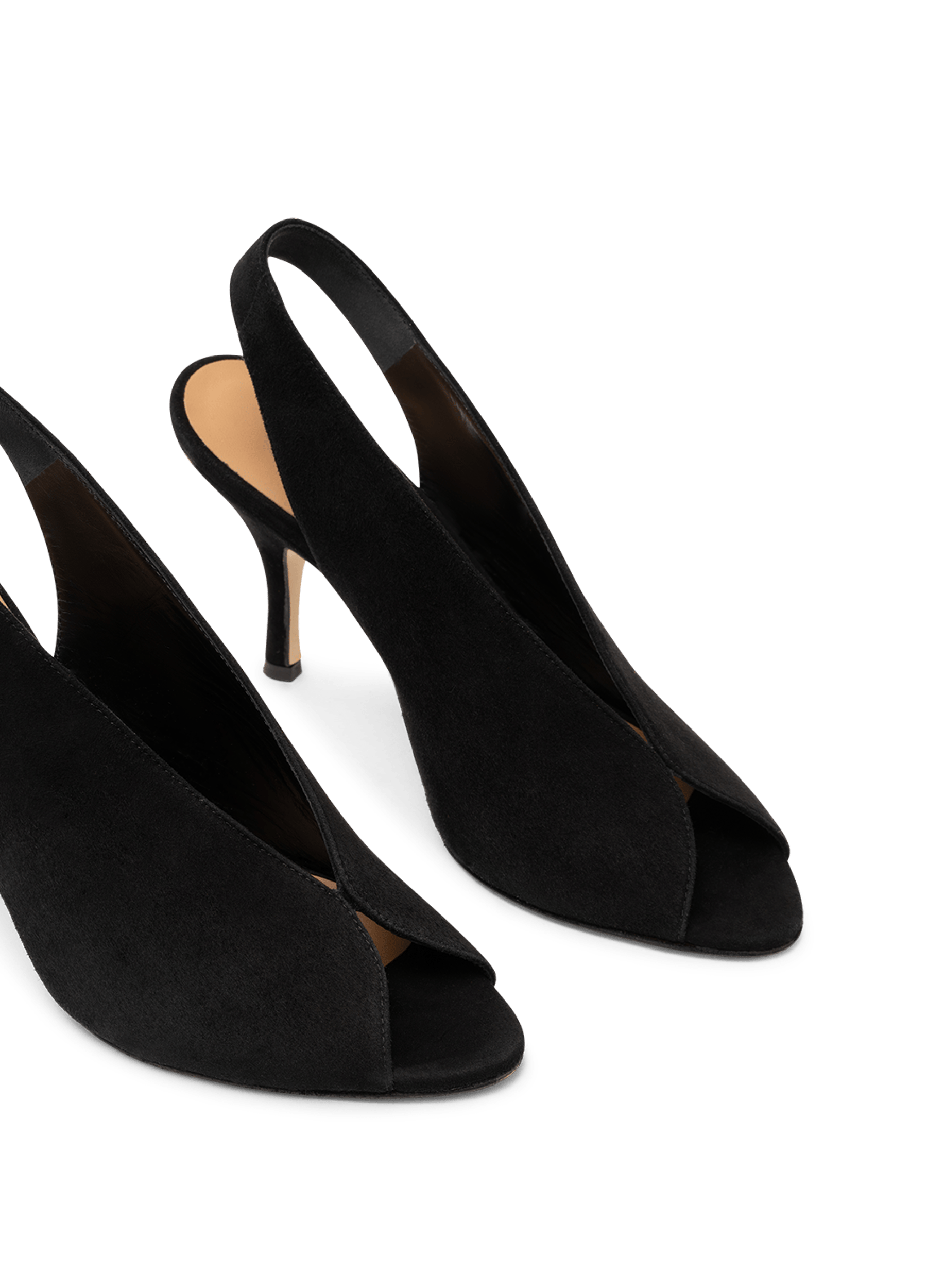 Black suede leather sandals PARALLELE PARIS Black
