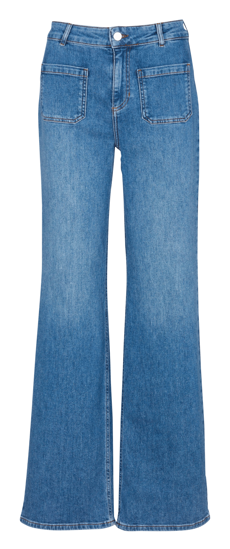 - Rechte jeans
- 5 zakken
- Recht model
- Verwassen effect ZAPA Blauw