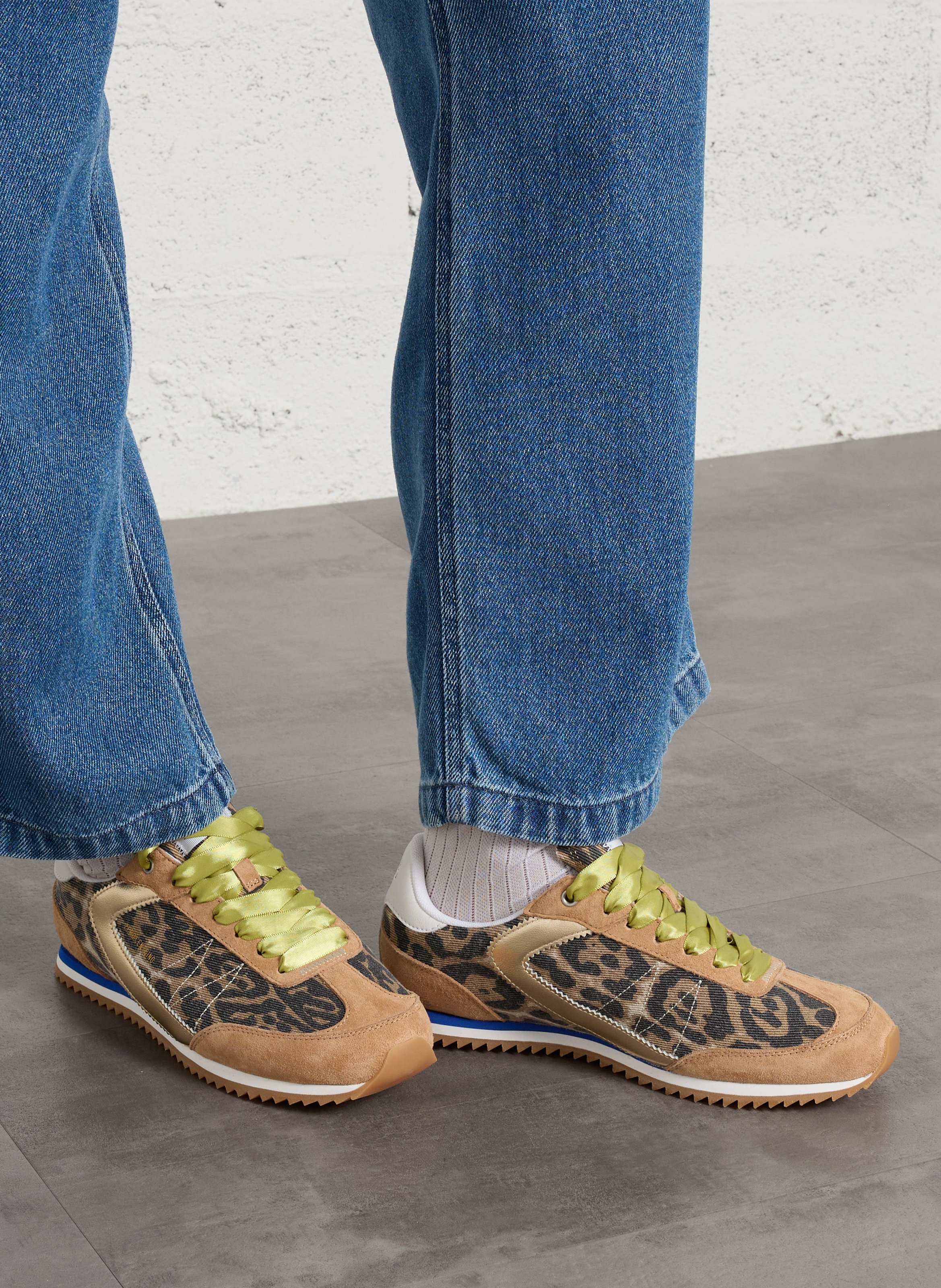 Lace-up low-top sneakers 0'105 Beige