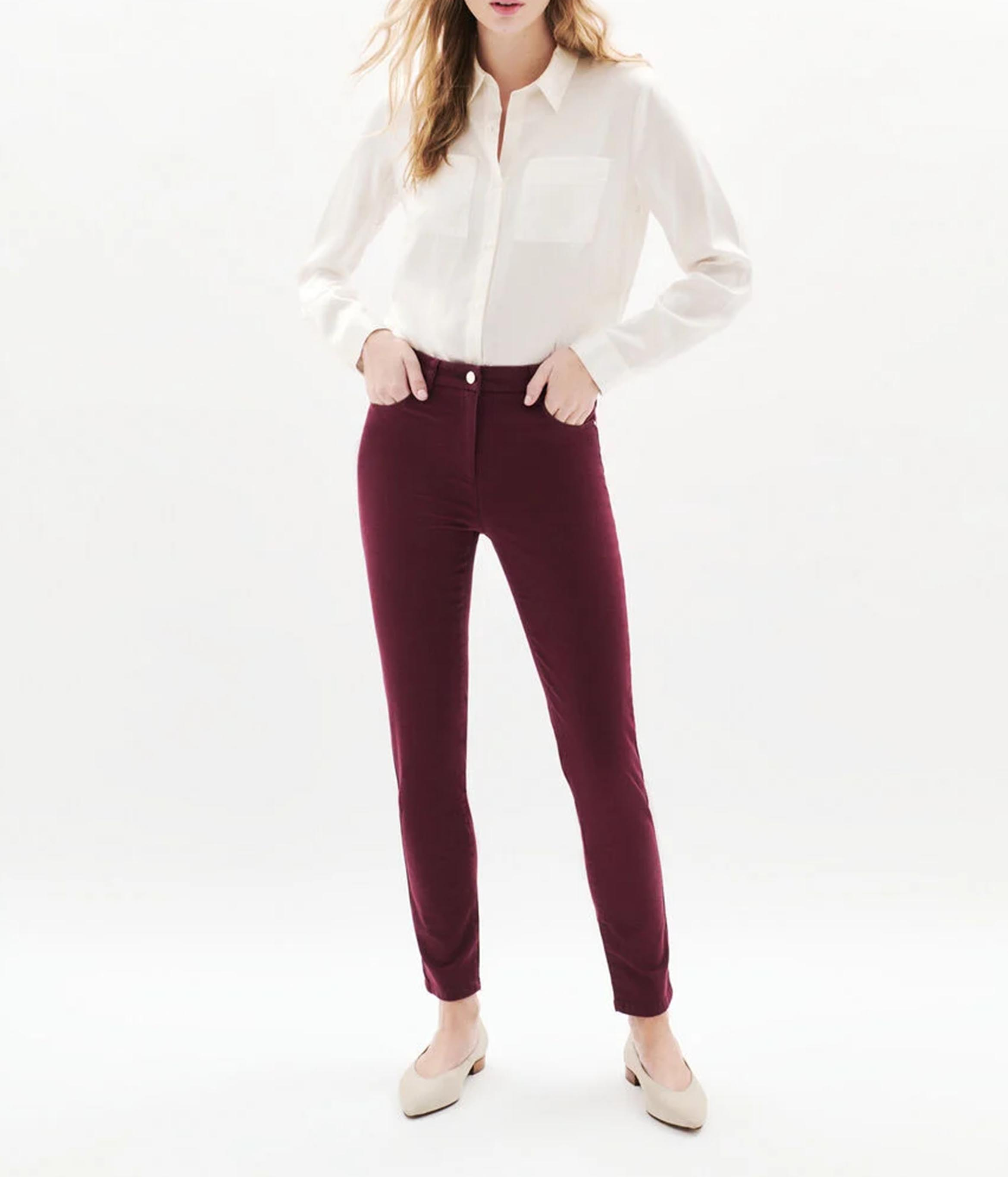 Jean slim CAROLL Rouge