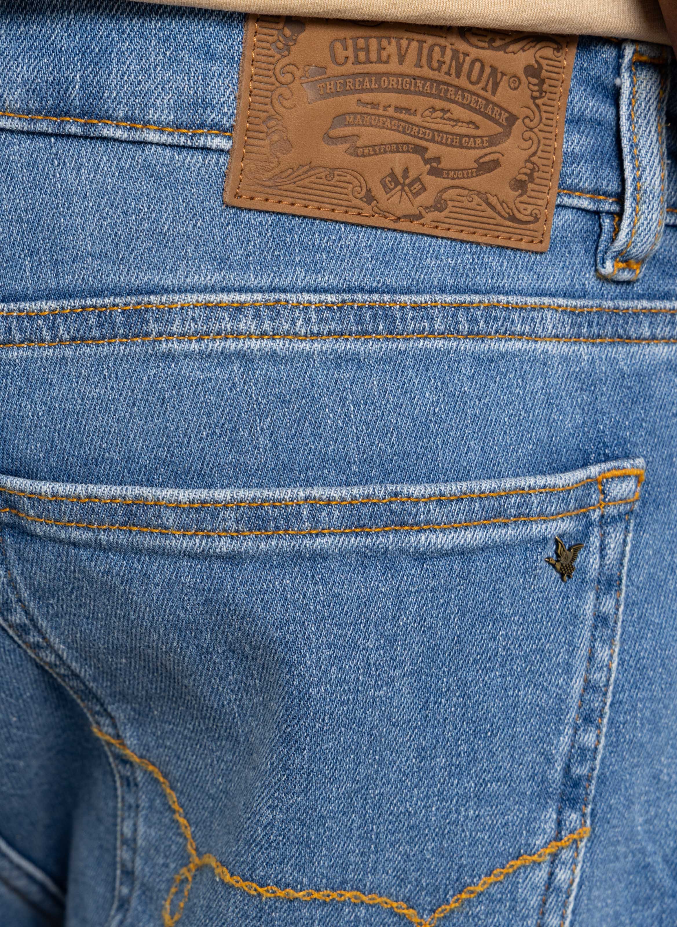 High Waist Slim Fit Jeans Blau