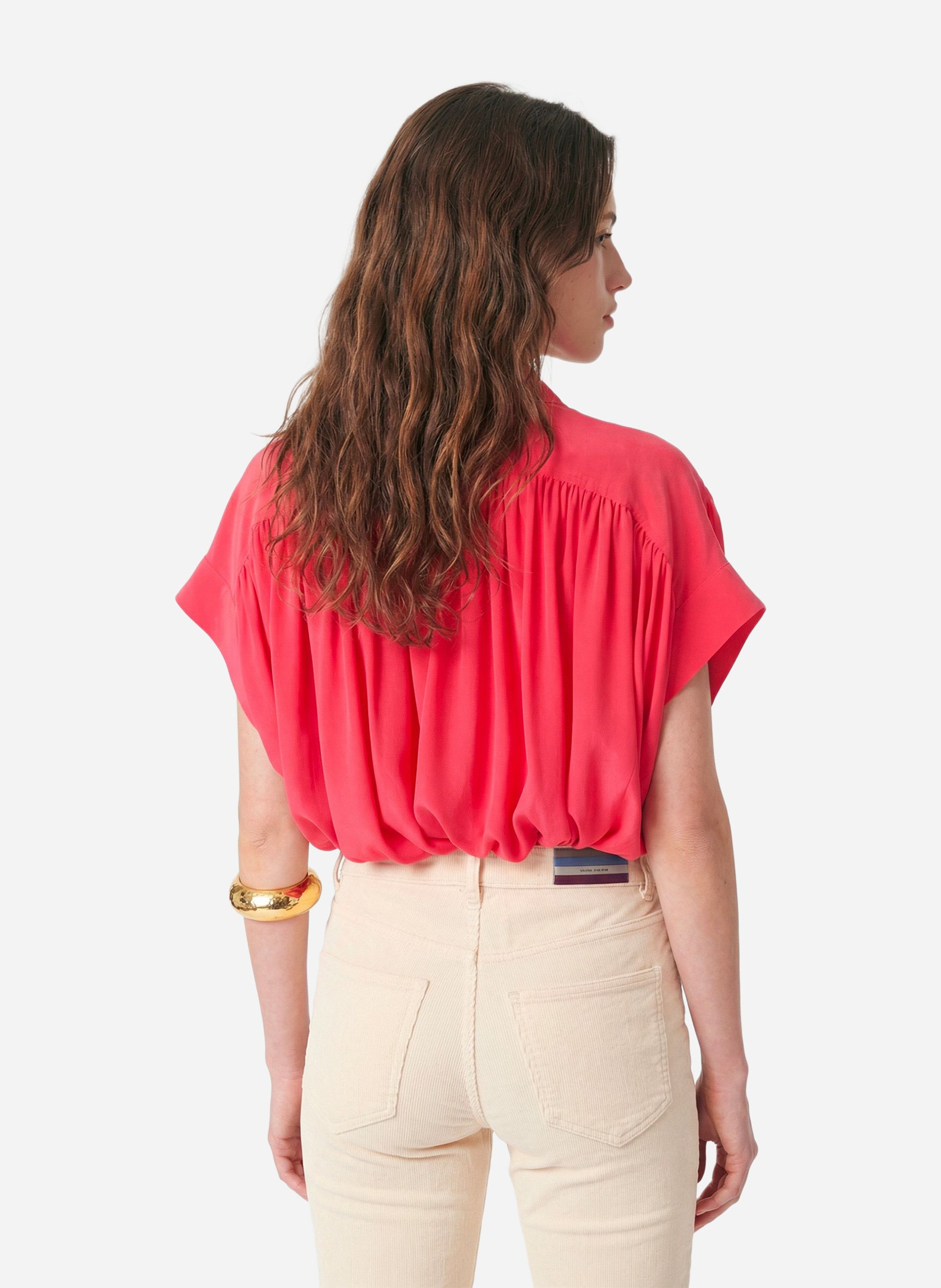 Flowy silk blouse VANESSA BRUNO Pink