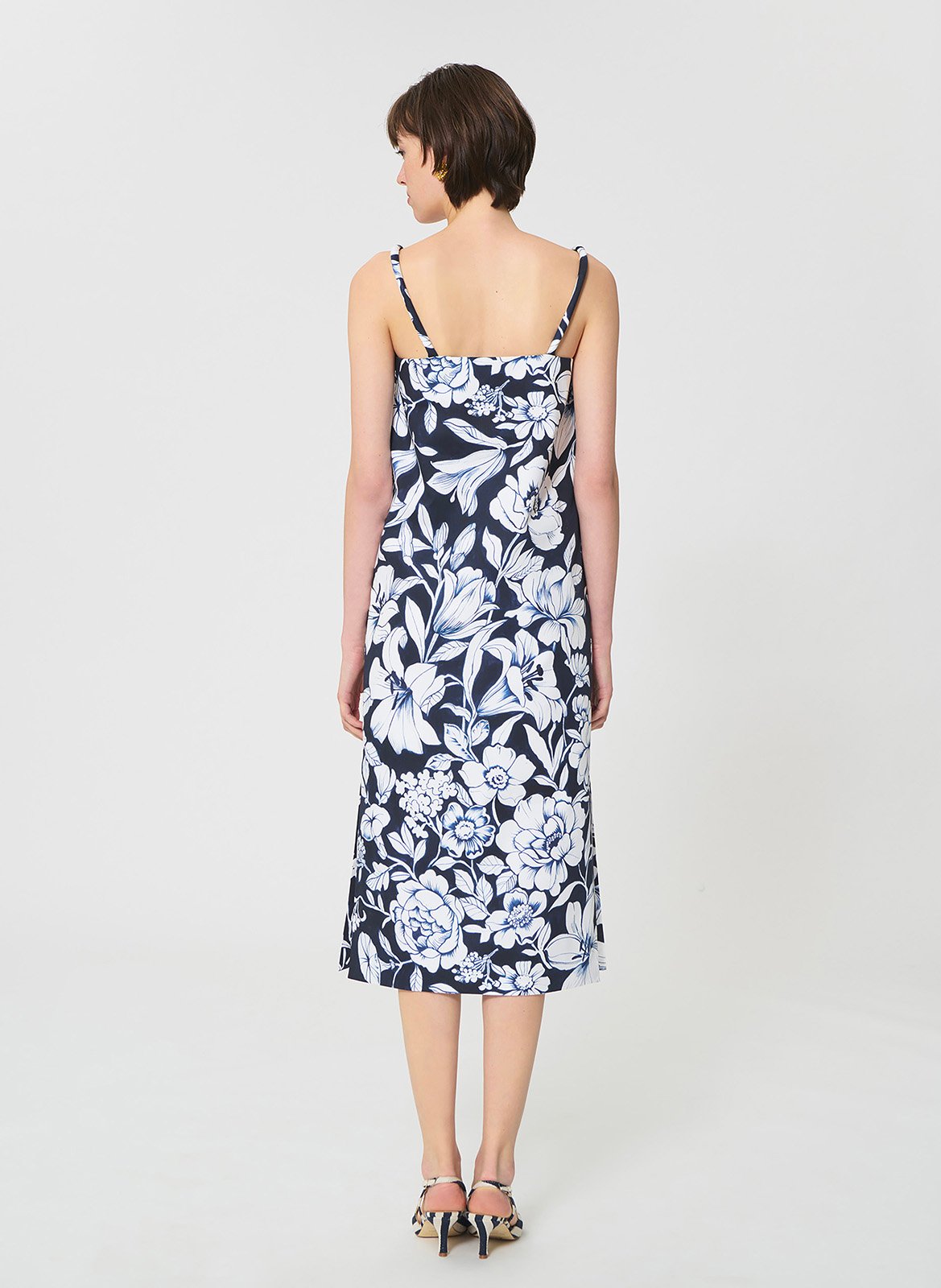 Robe midi en coton imprimé TARA JARMON Blue