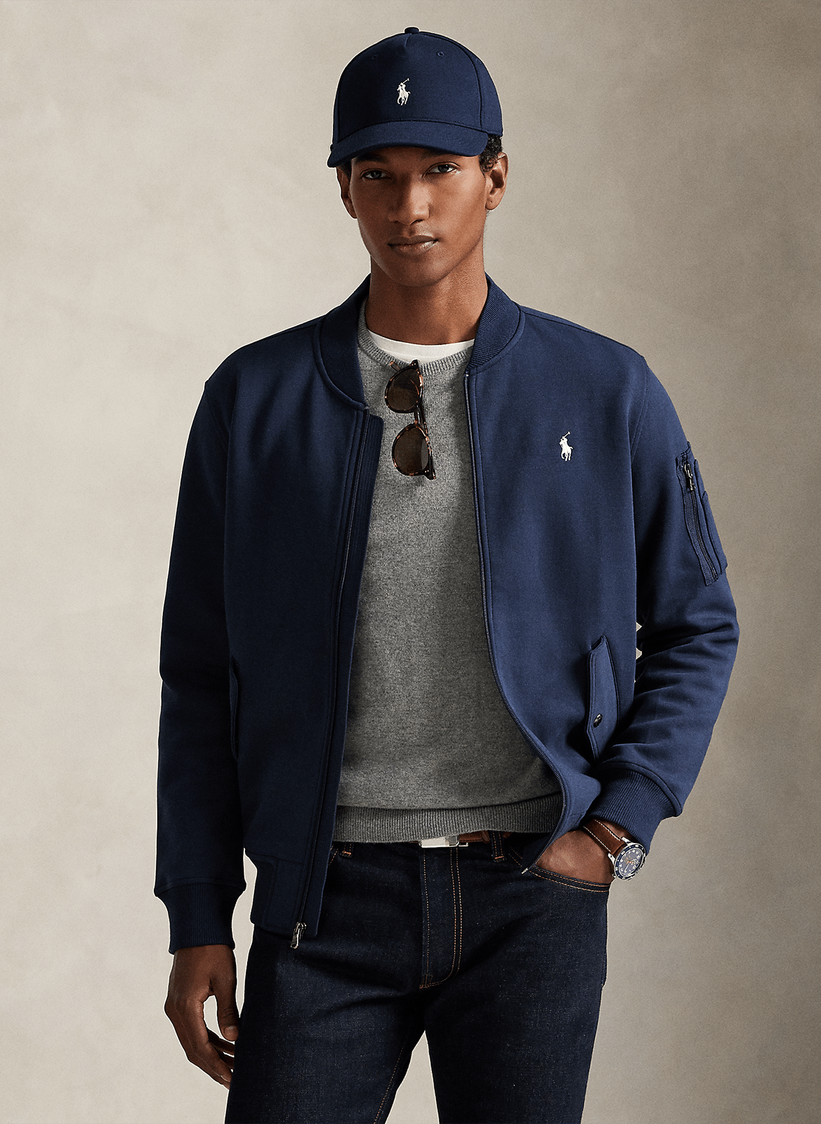 Blouson aus Baumwoll-Mix mit Rundhalsausschnitt POLO RALPH LAUREN
