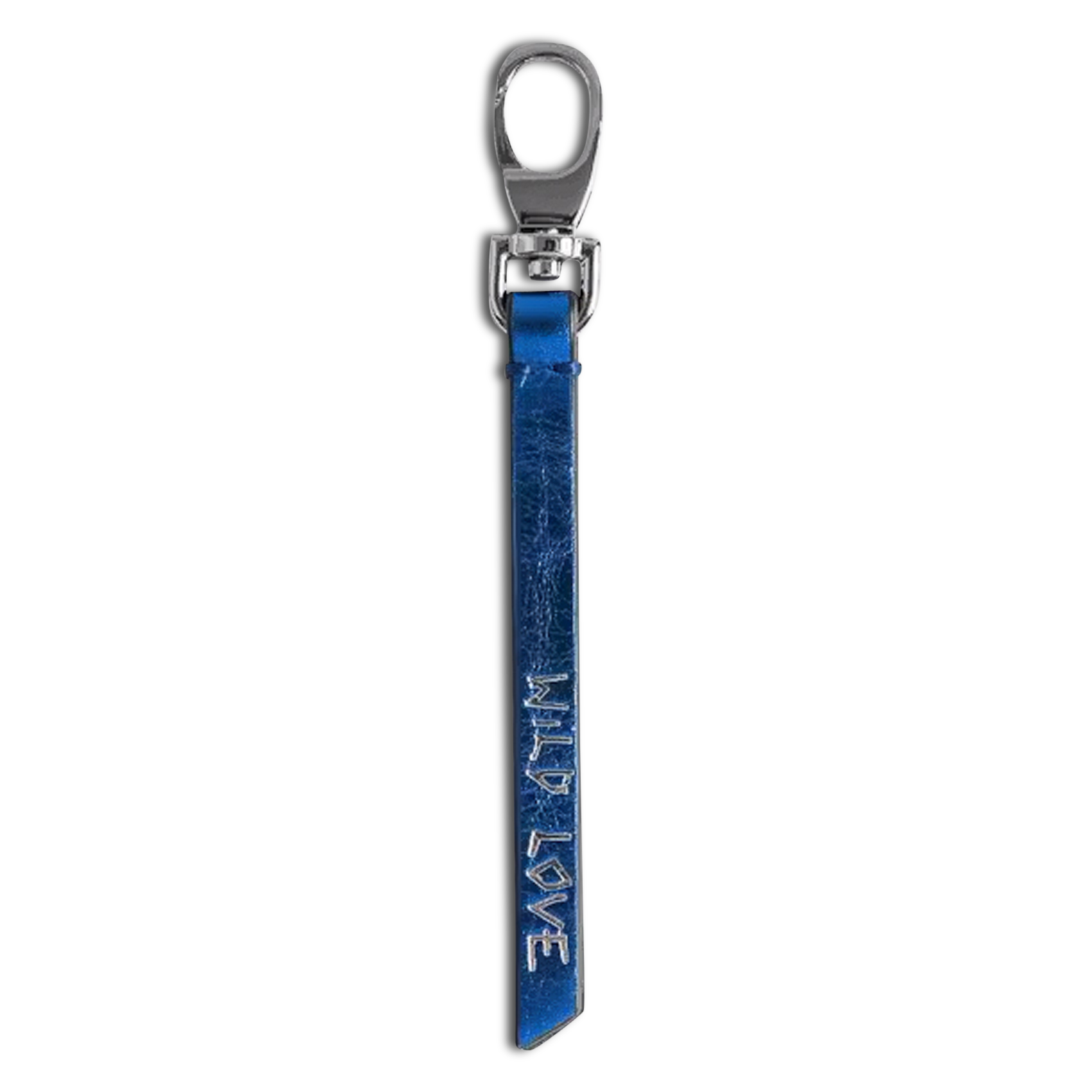 Porte-clés gravé en cuir ZADIG&VOLTAIRE Bleu