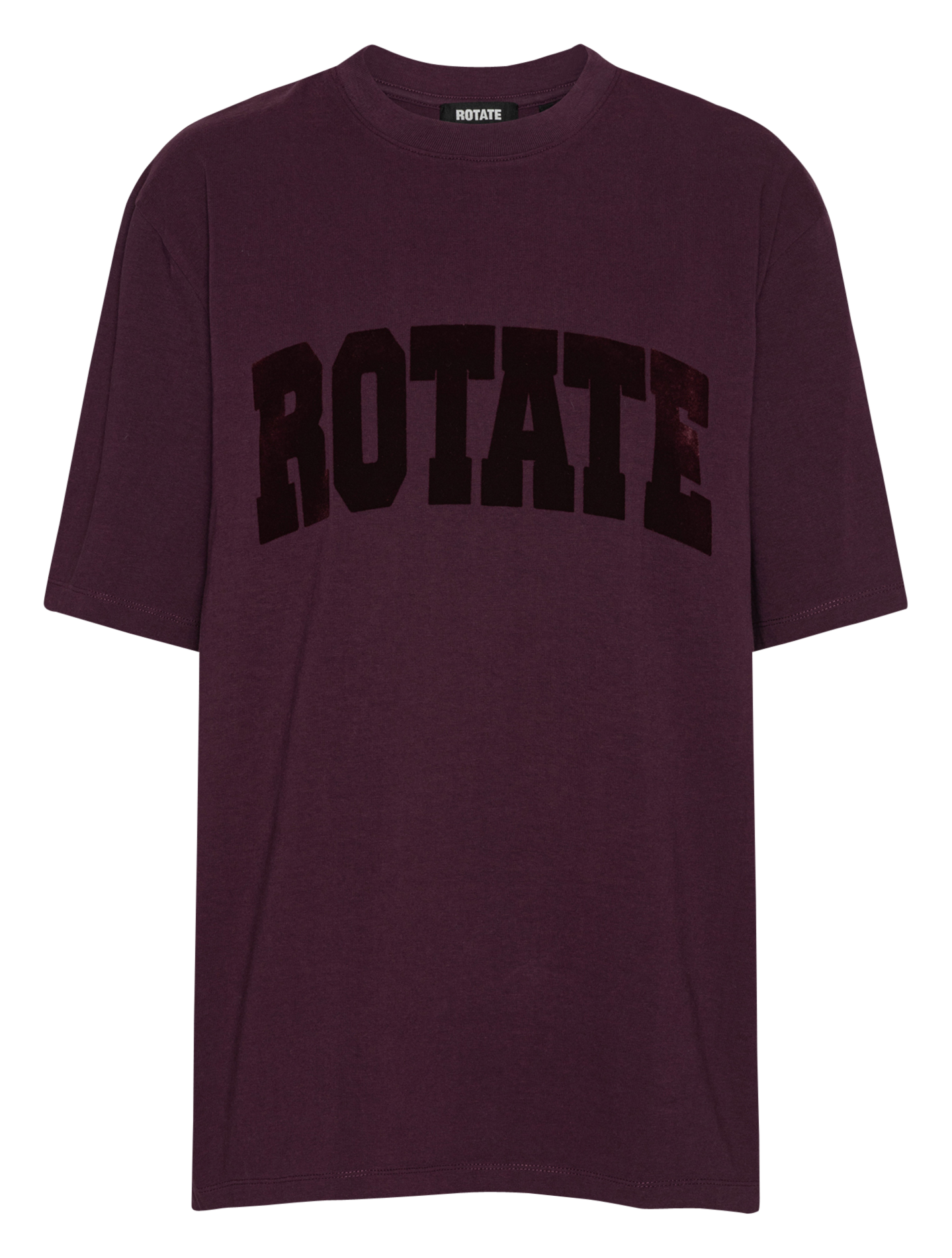 Tee-shirt inscription en coton bio ROTATE Prune