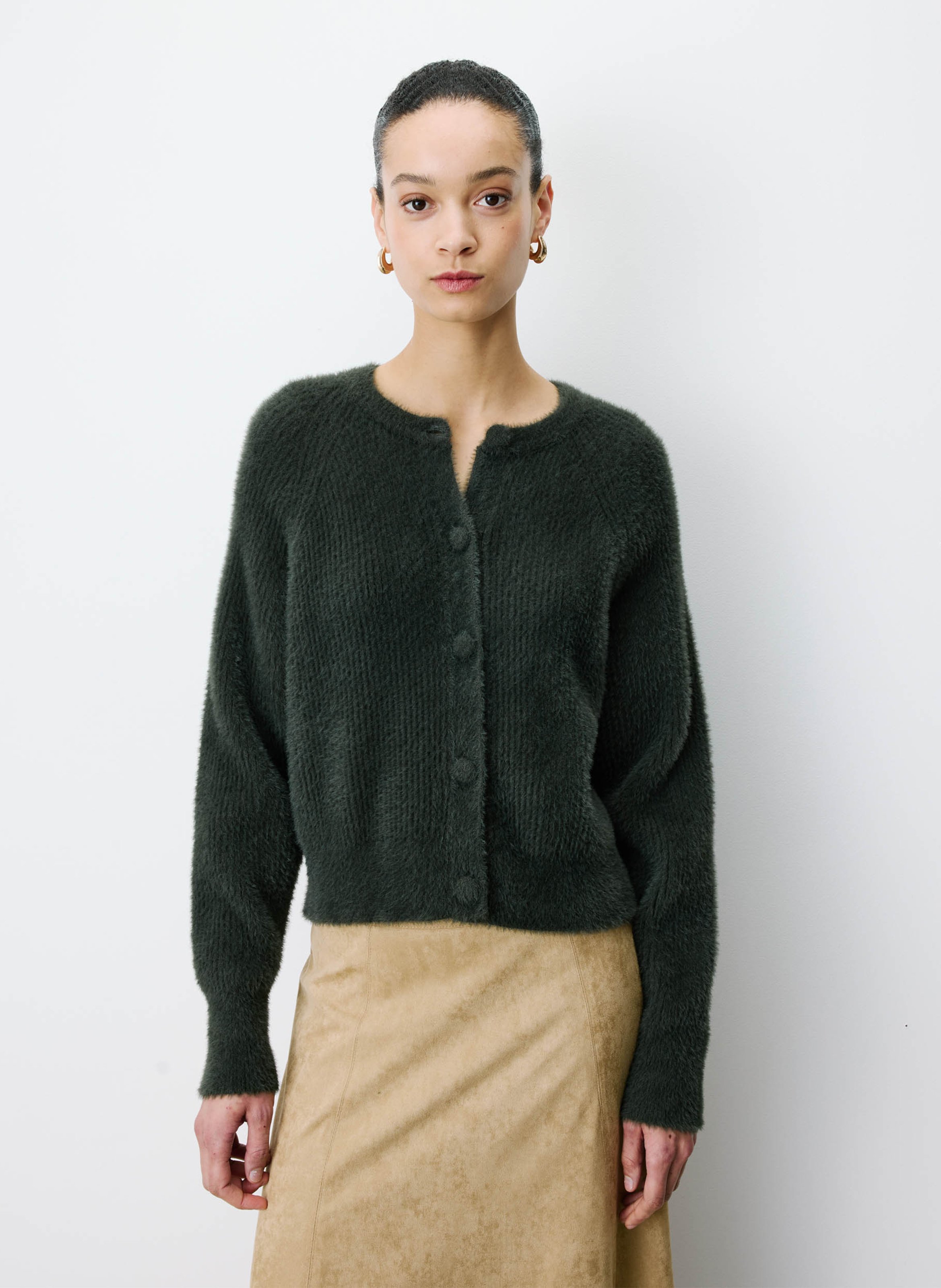 Cardigan droit col rond GRACE ET MILA