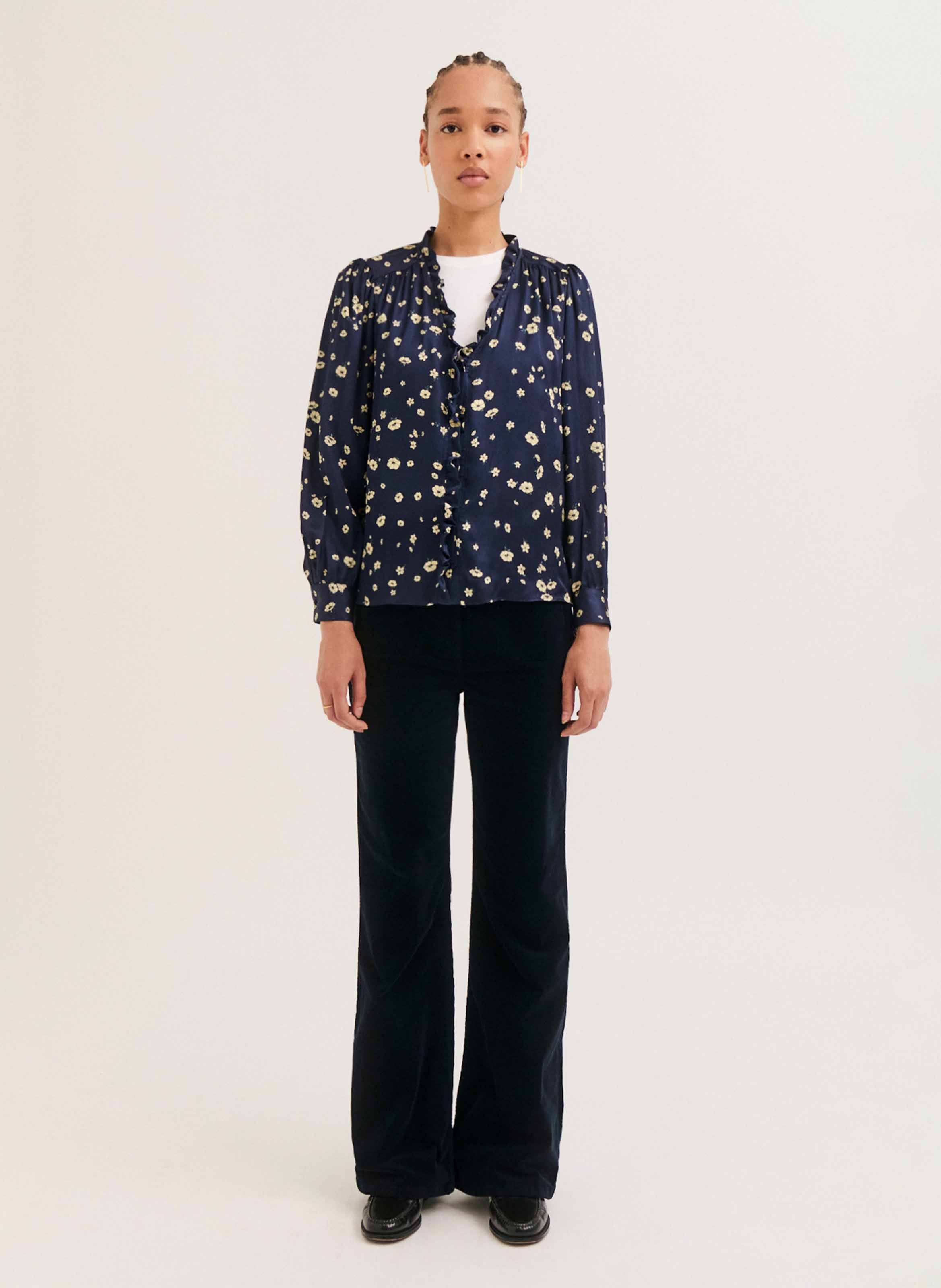 Chemise droite imprimée PABLO Bleu