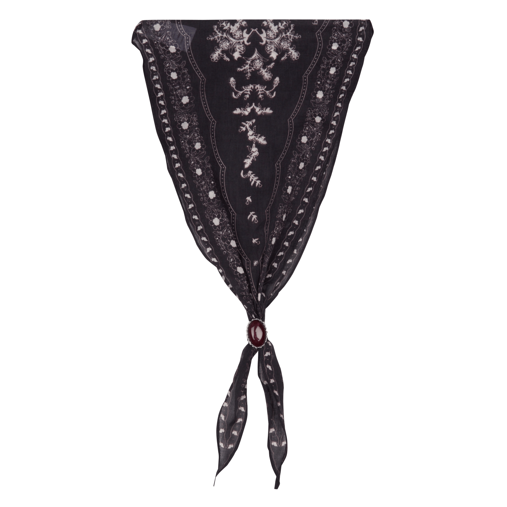 Foulard pointe avec bague en coton FEEKA