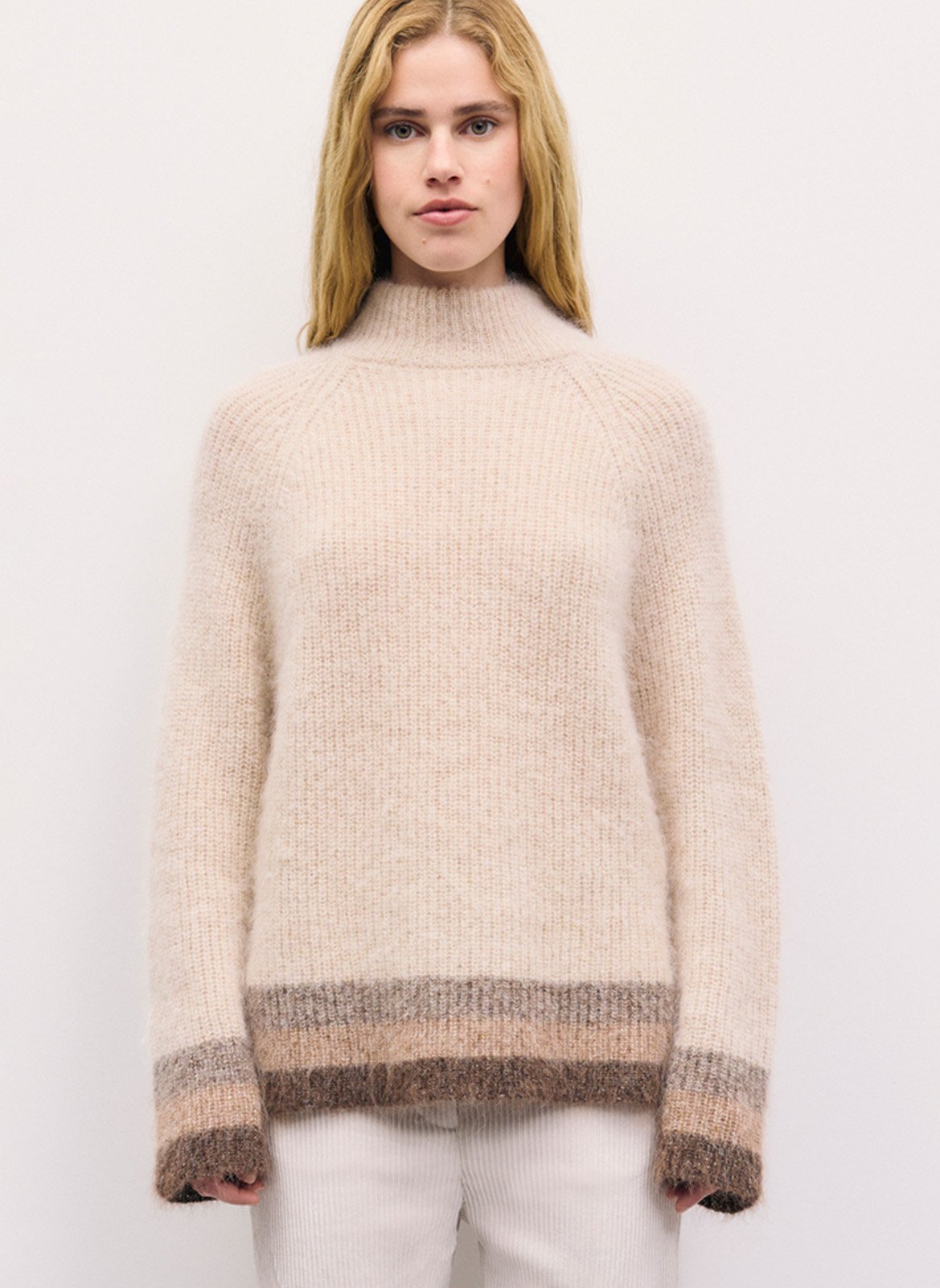 Straight-cut high-neck sweater GERARD DAREL Beige