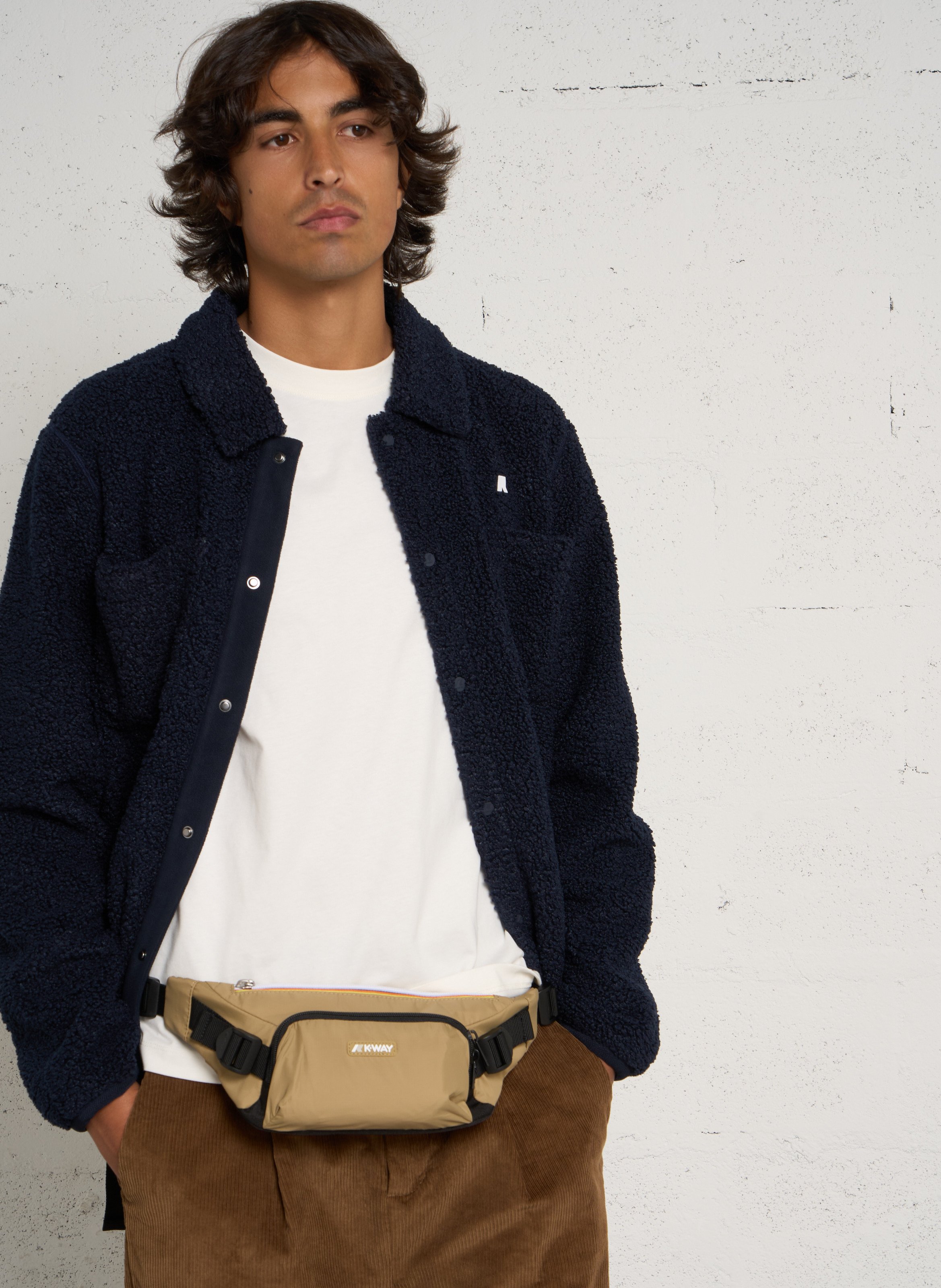 Sac banane en nylon imperméable K-WAY Beige