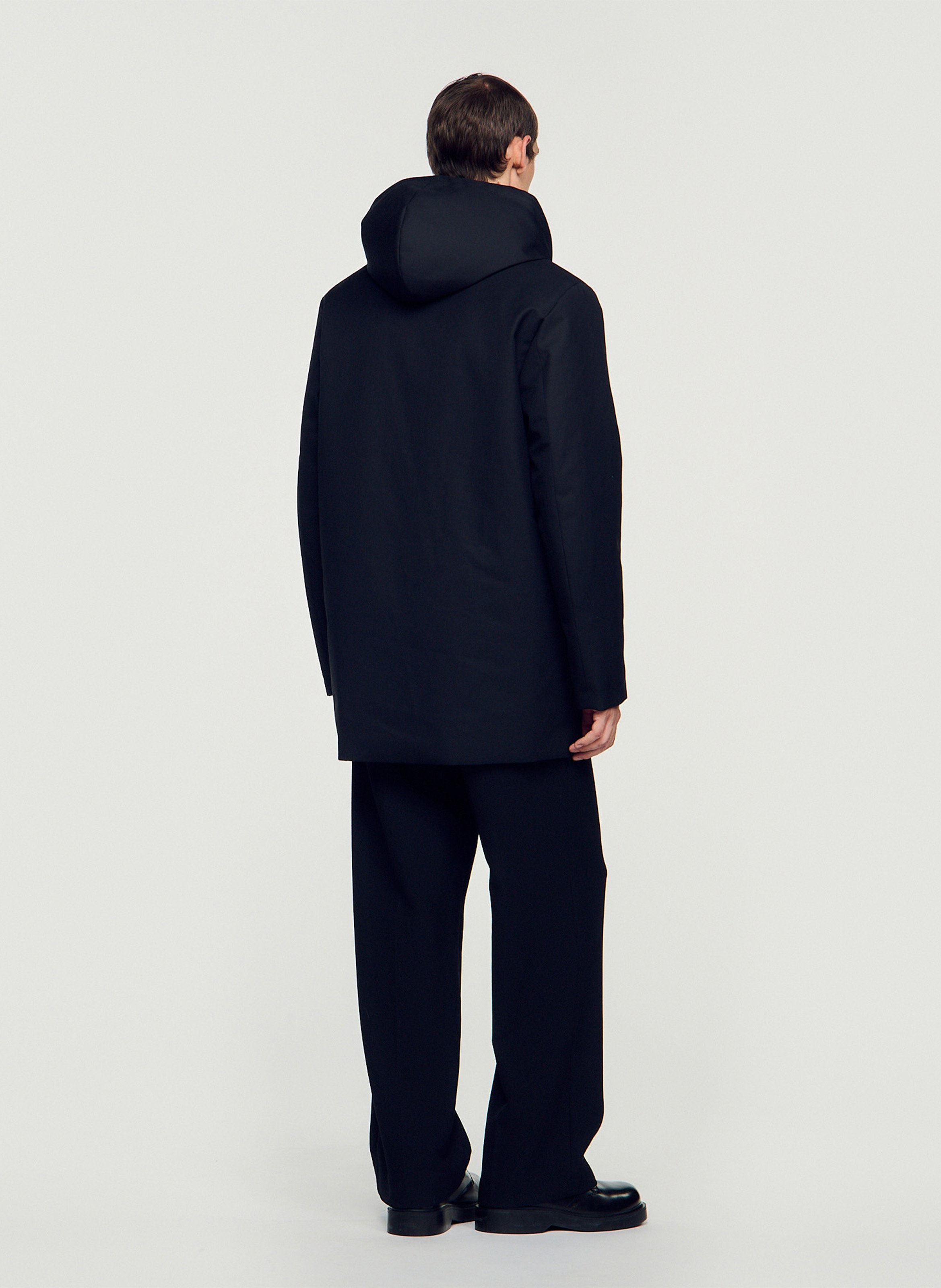 Parka à capuche SANDRO Noir
