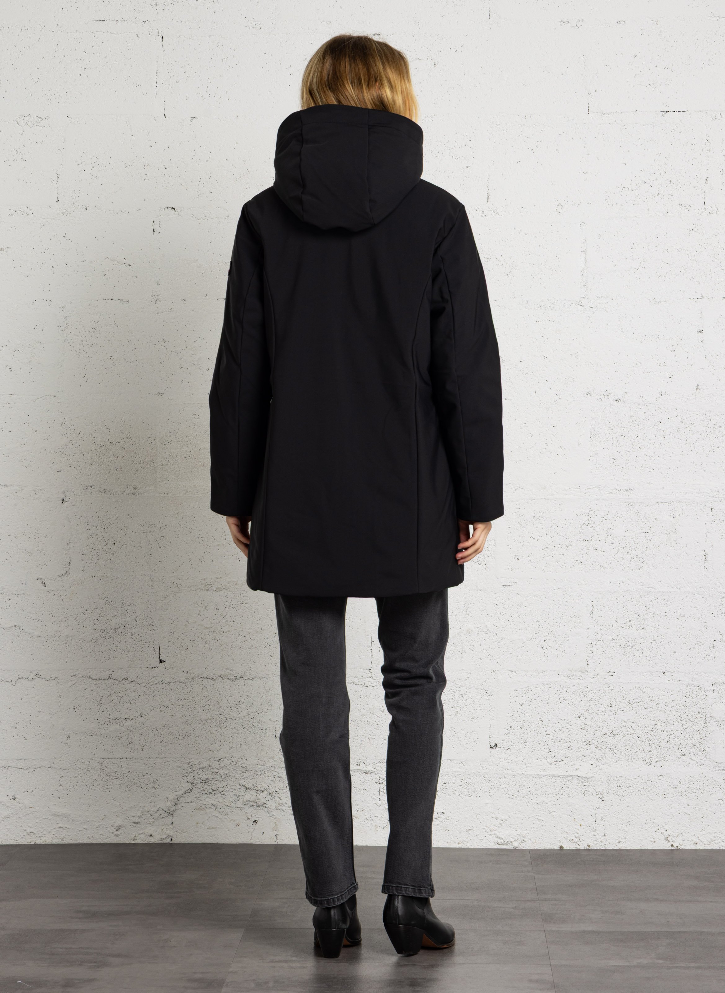Gerade Parka mit Kapuzenkragen SCHOTT Schwarz