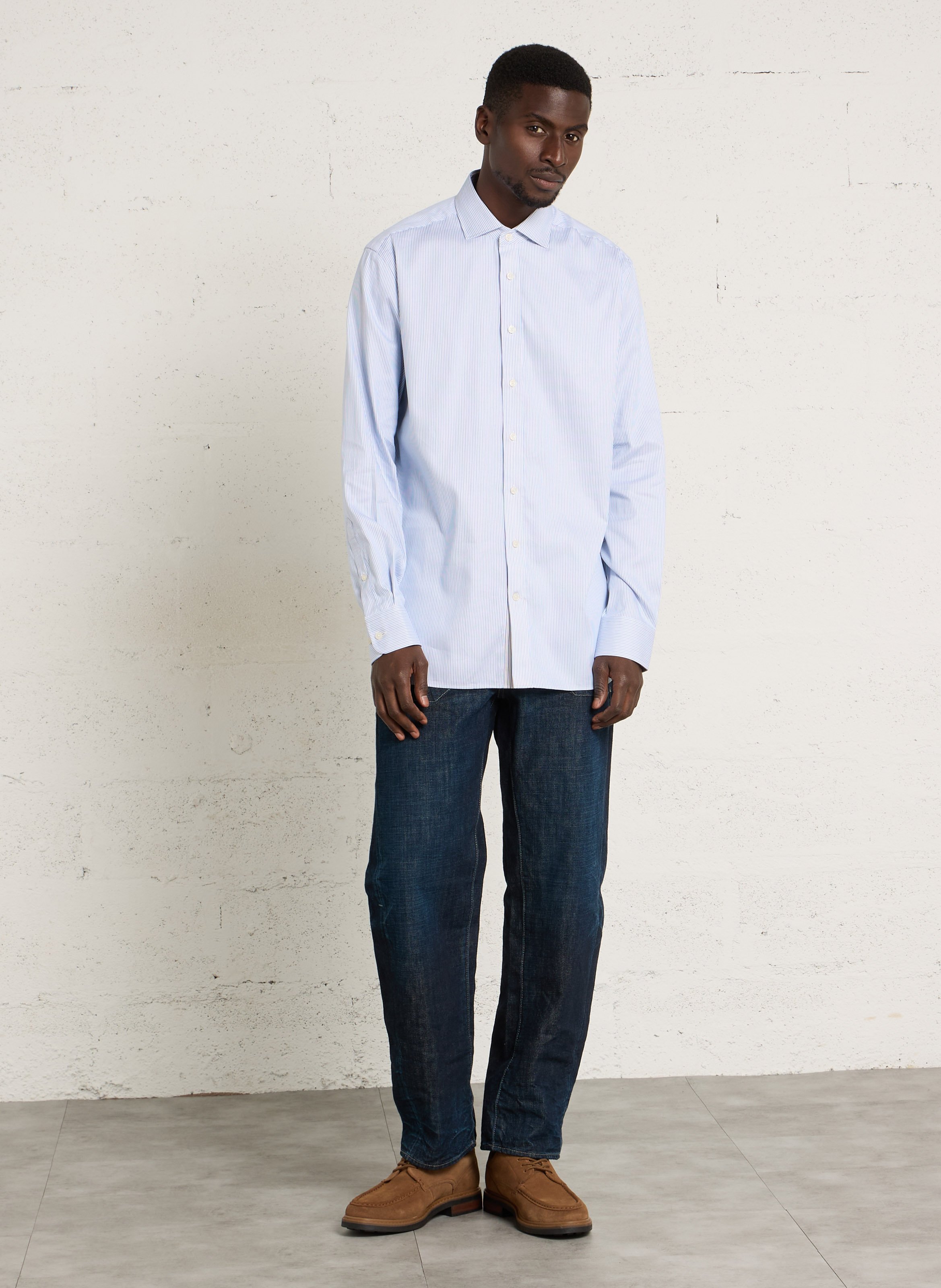 Straight Cut Jeans aus Baumwolle LE TEMPS DES CERISES Blau