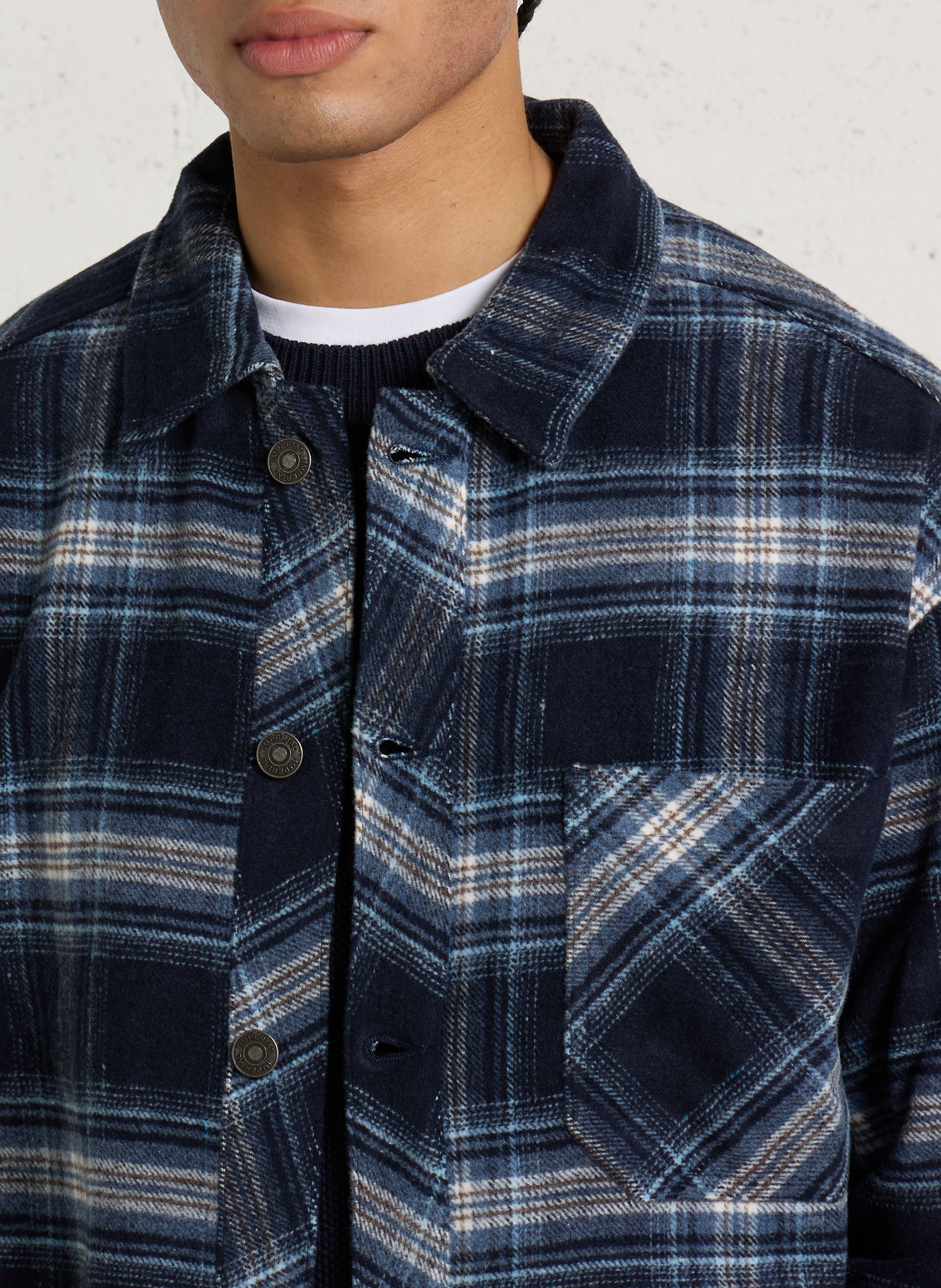 Straight checked shirt IMPERIAL Blue