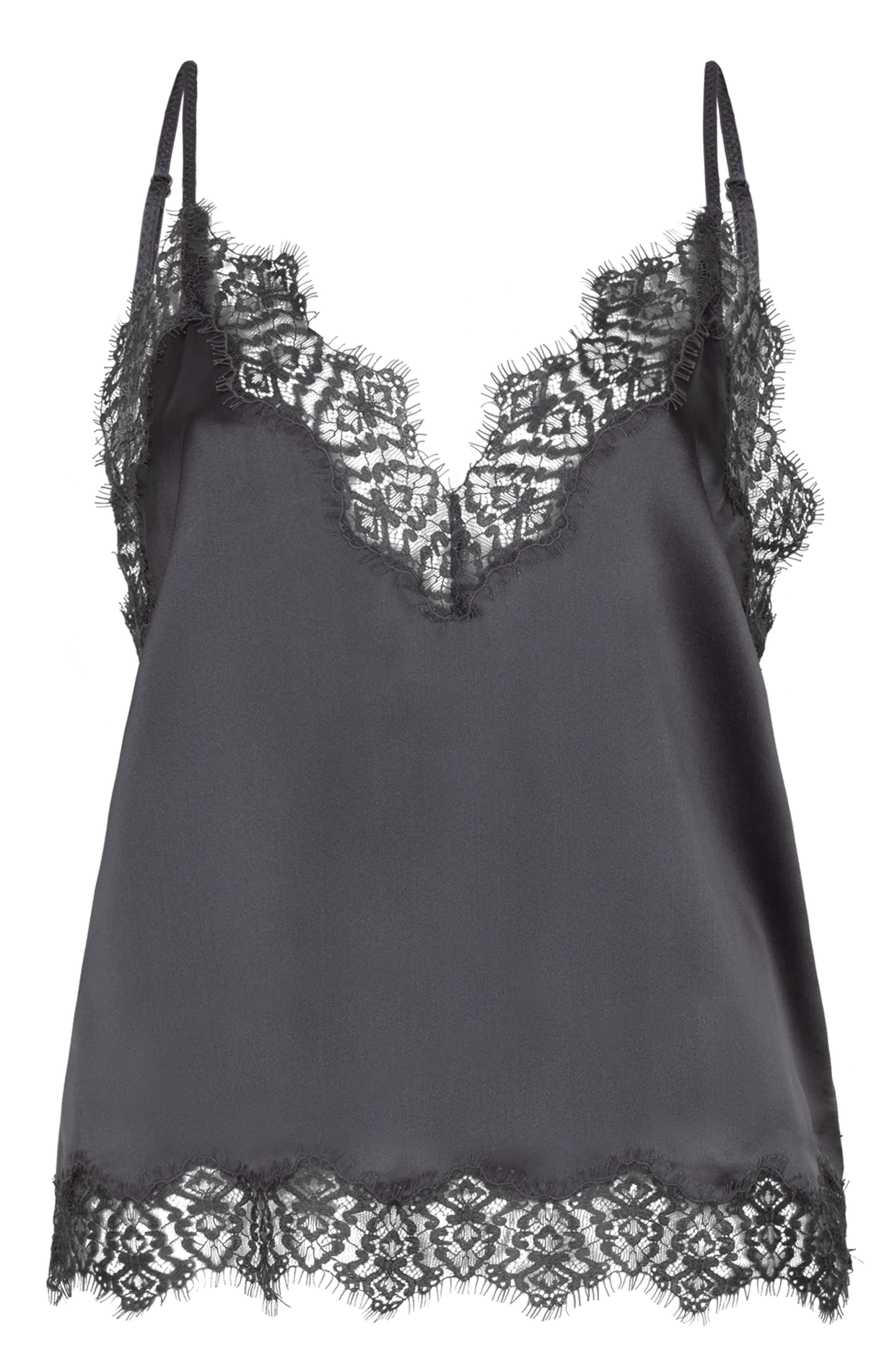 Silk V-neck camisole LOVE STORIES Grey