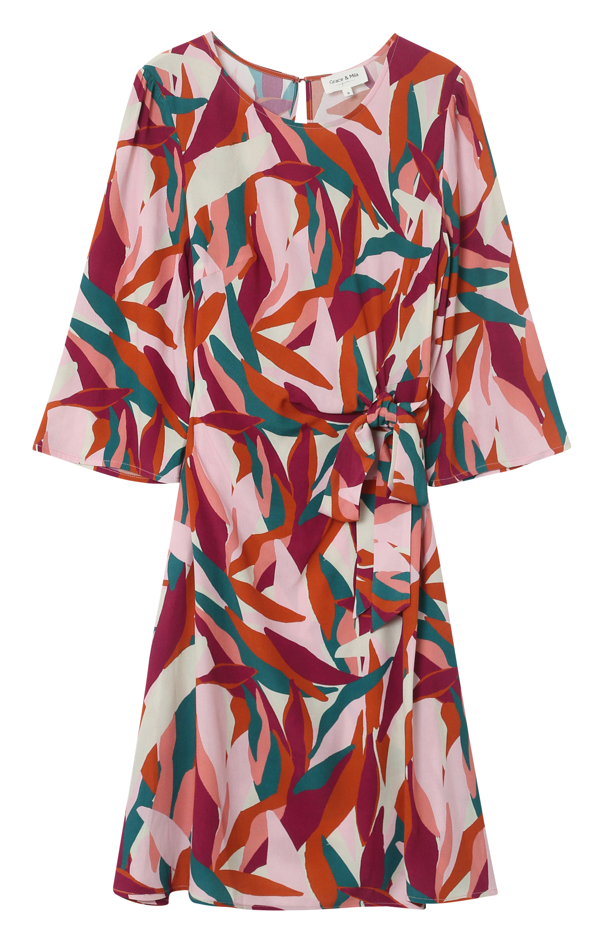 Robe courte fluide imprimée GRACE ET MILA Vert