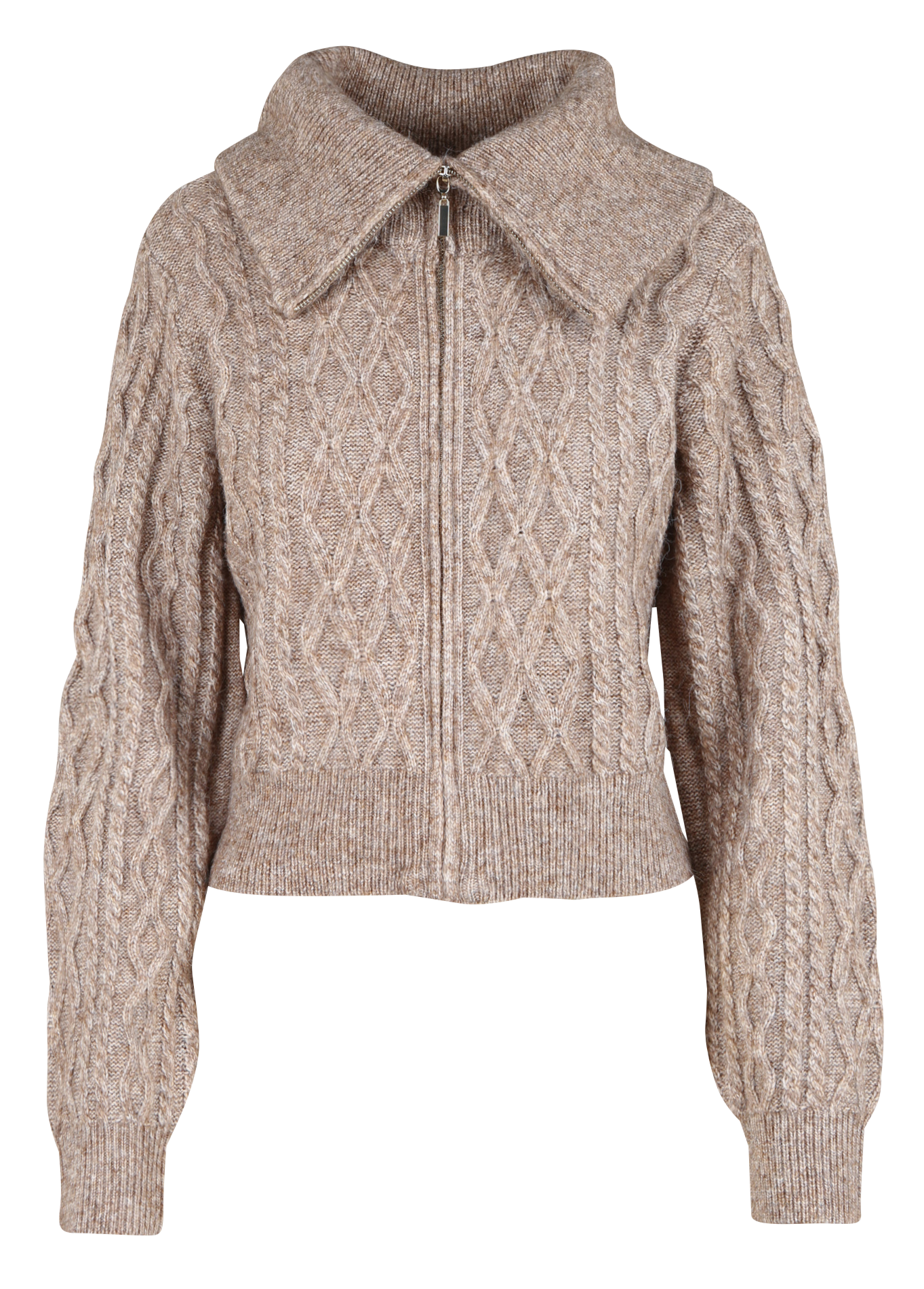 Short trucker-neck cardigan VILA Brown