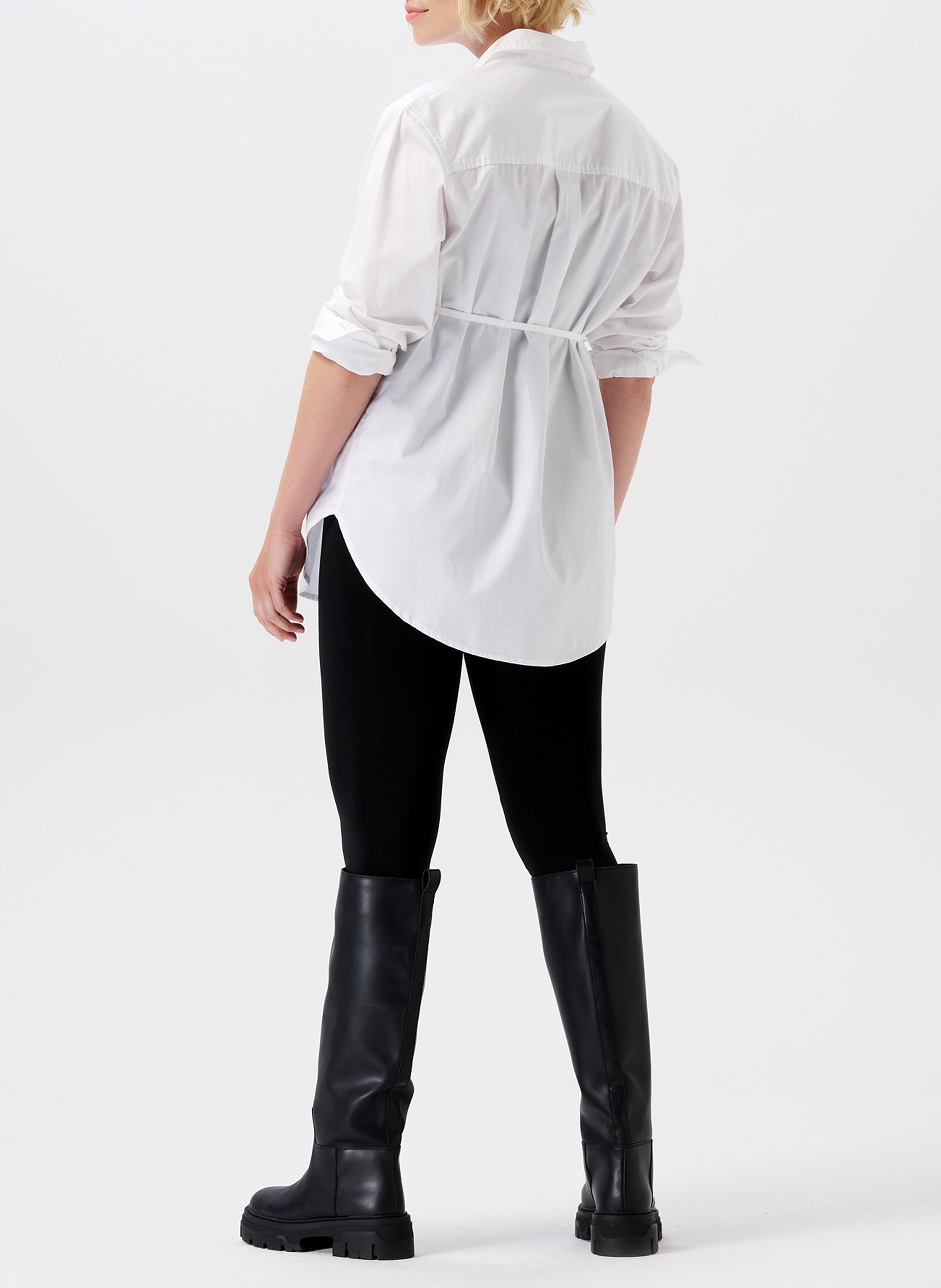 Cotton shirt with classic collar NOPPIES White