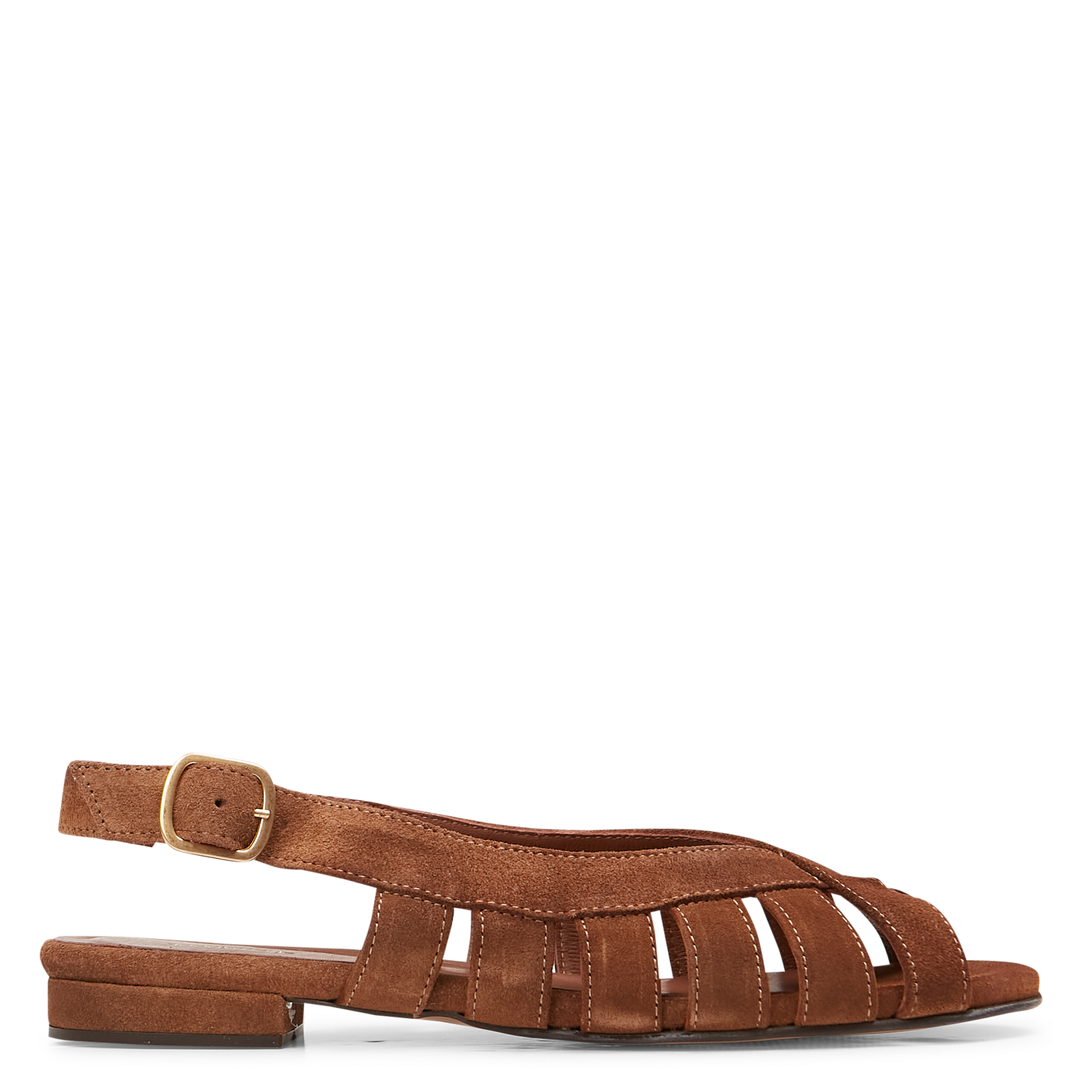 Platte, leren sandalen ANONYMOUS COPENHAGEN Bruin