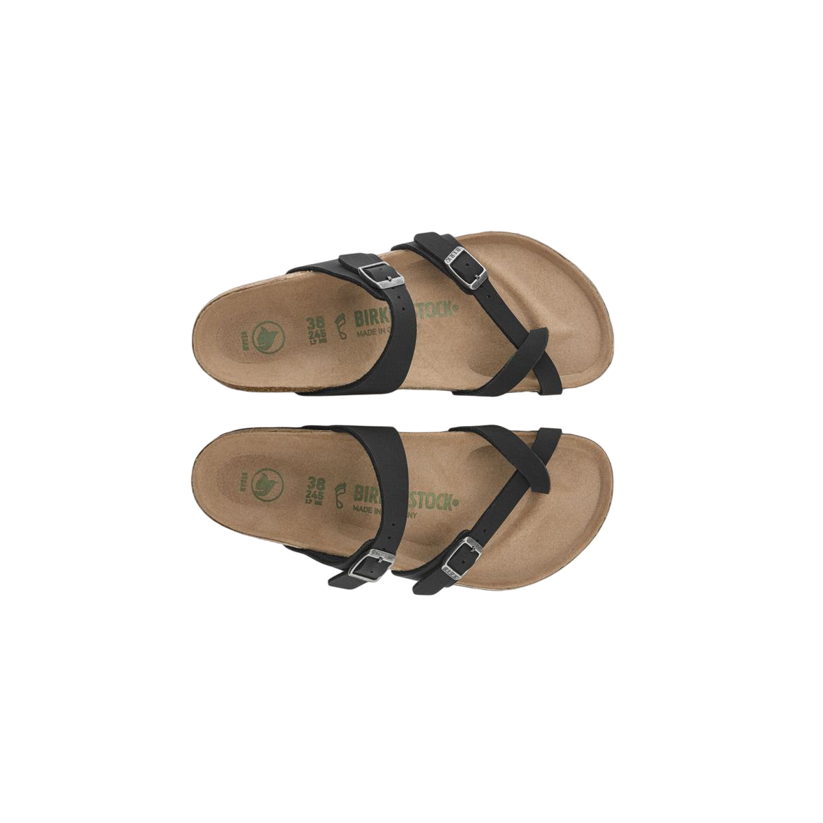 Faux leather sandals BIRKENSTOCK Black