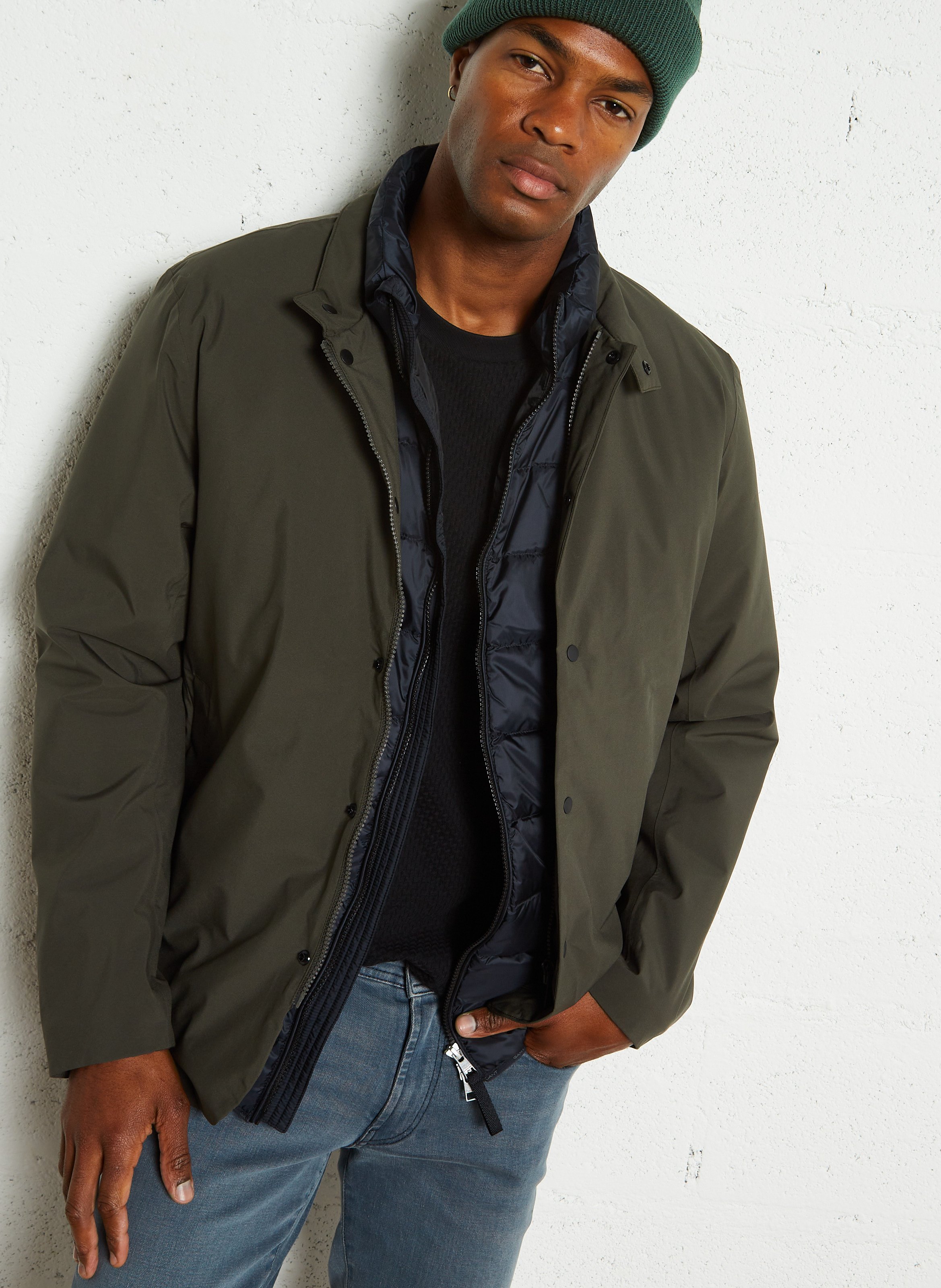 Weit geschnittener Regenmantel SELECTED Grau