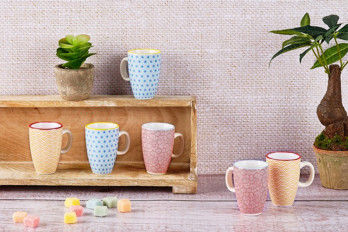 PATTERN - 6-piece cup set BJORN Blue