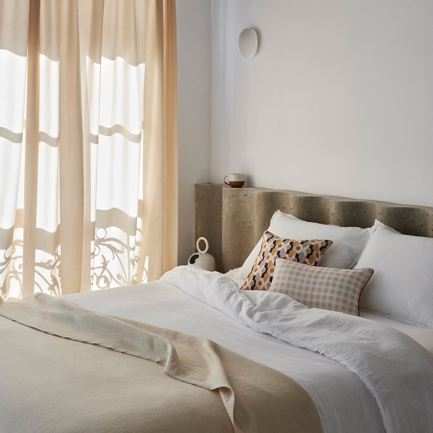 Rideau à galon fronceur MADURA Beige