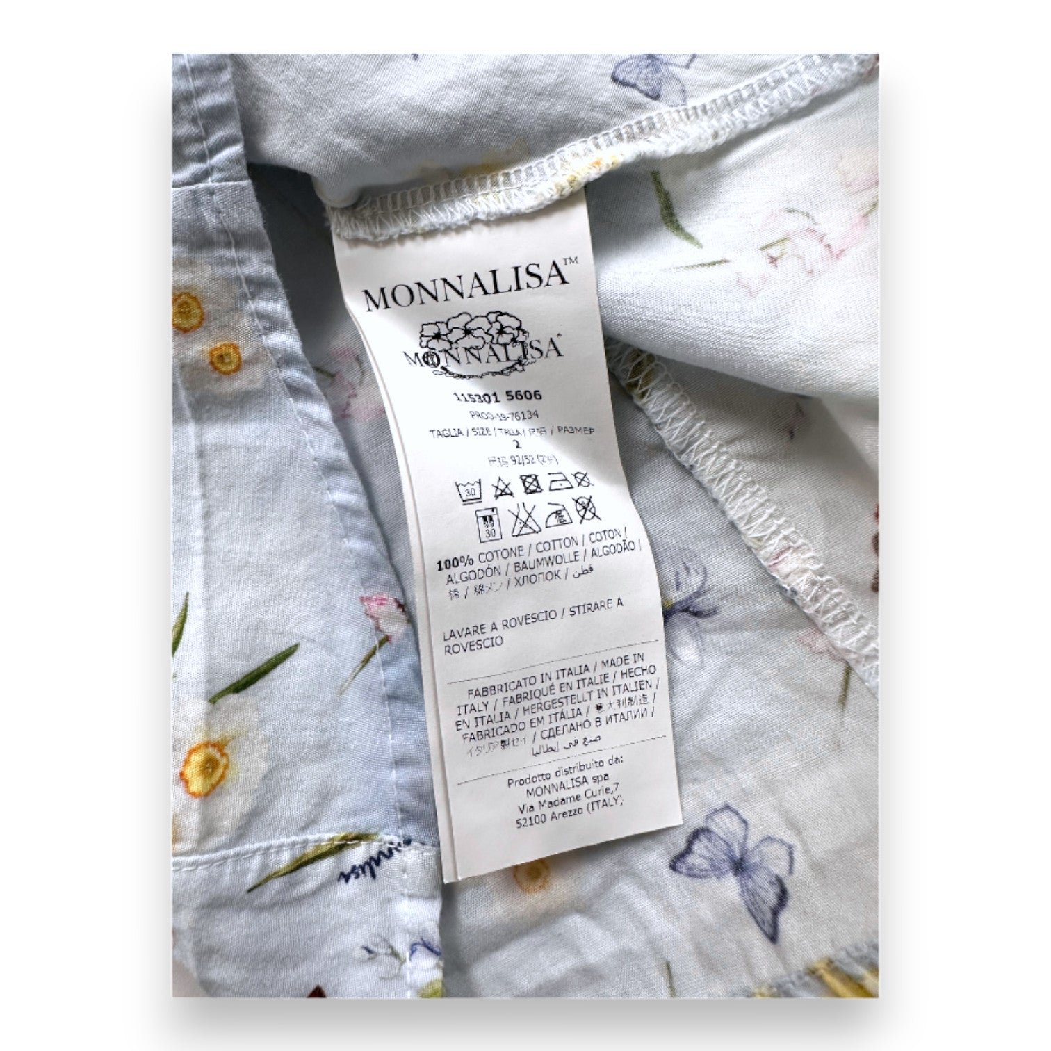 Blue baby shirt - 24 months MONNALISA - Seconde main Blue