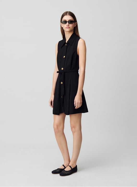Robe Courte Claudie Pierlot Robe Noire Robe Courte Boutonnée Noir