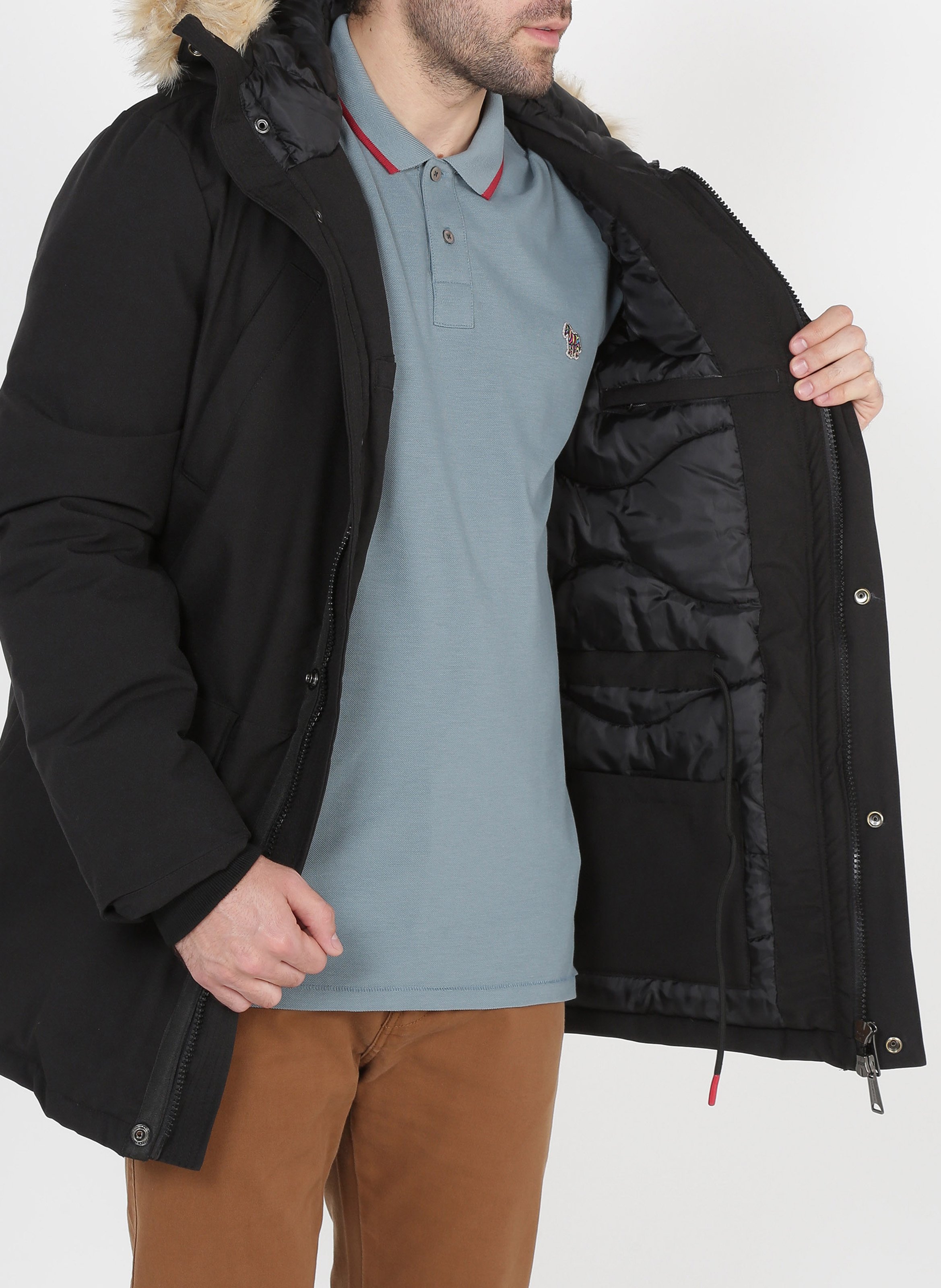 Long hooded parka SCHOTT Black