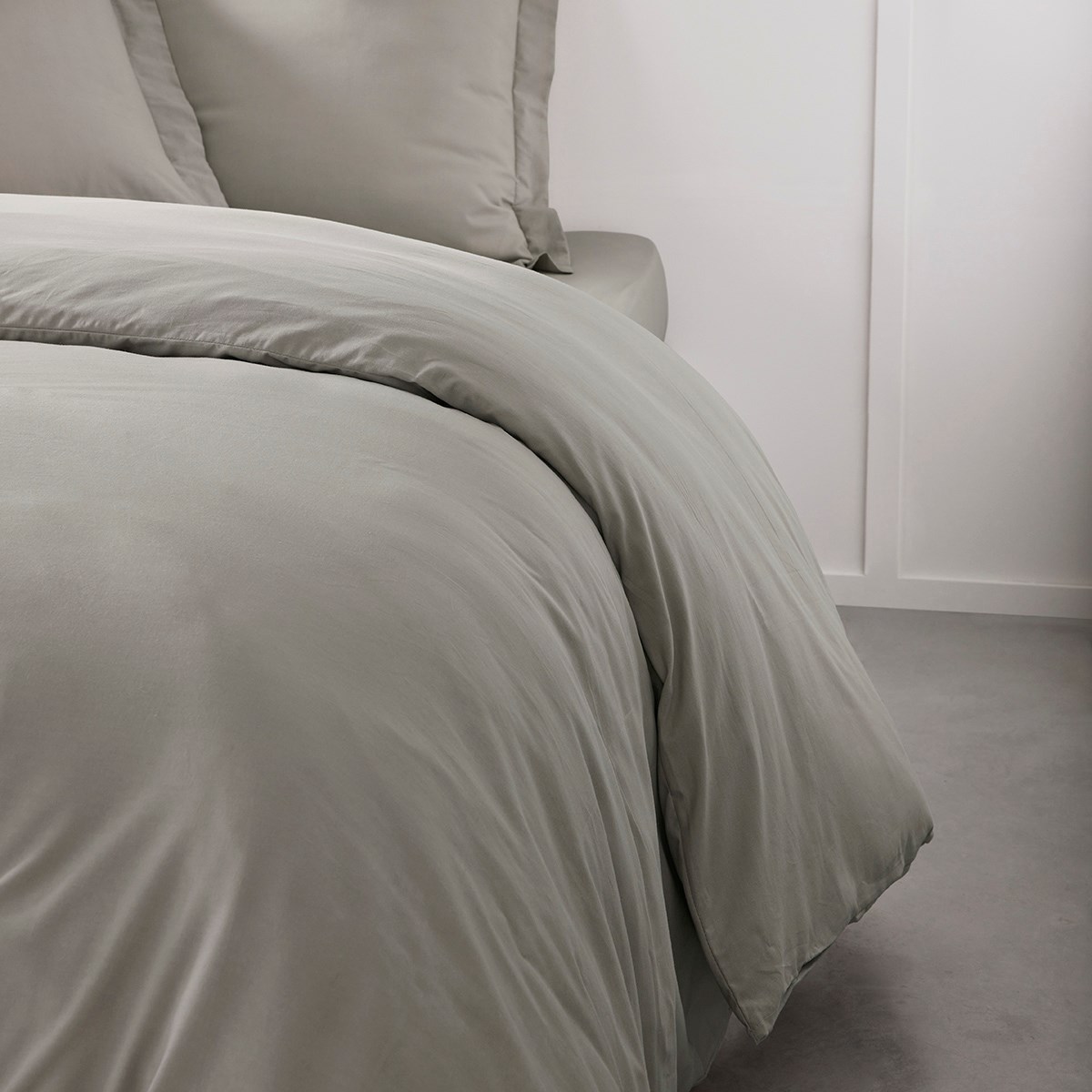 Organic cotton plain duvet cover TODAY LINGE DE MAISON Beige
