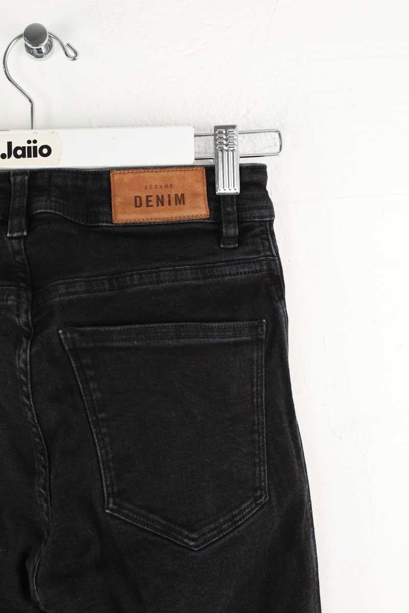 Cotton skinny jeans SEZANE - Seconde main Black
