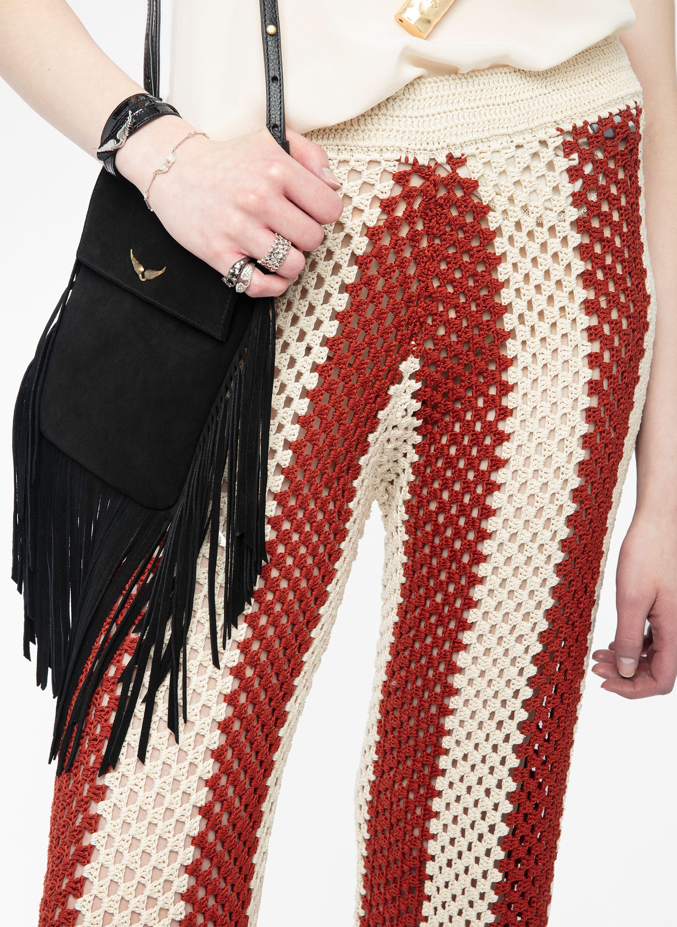 Straight-leg crocheted pants ZADIG&VOLTAIRE White
