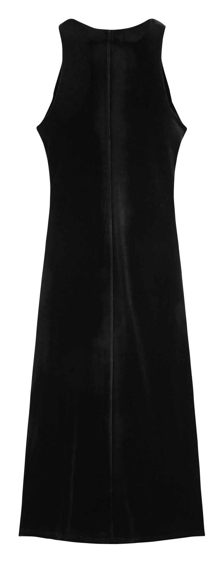 Sleeveless draped velvet dress GRACE ET MILA Black